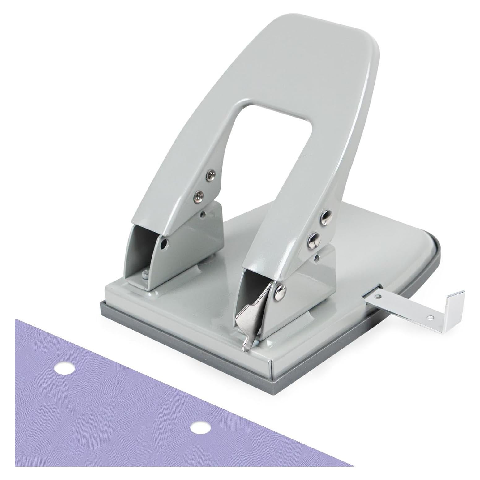 Perforadora de 2 agujeros HKKYO - Metal, 30 hojas, ajuste preciso