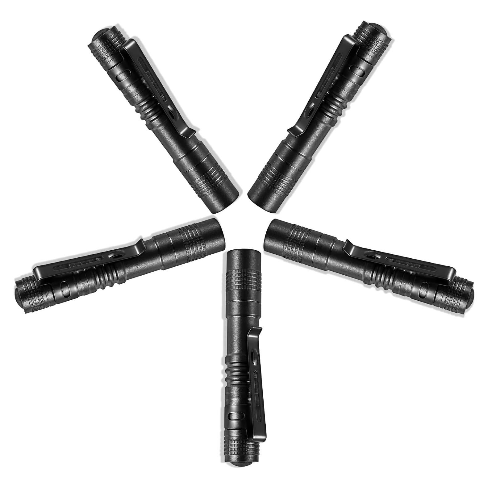 5 Linternas LED de Bolígrafos Cussity, Portátiles y Resistentes