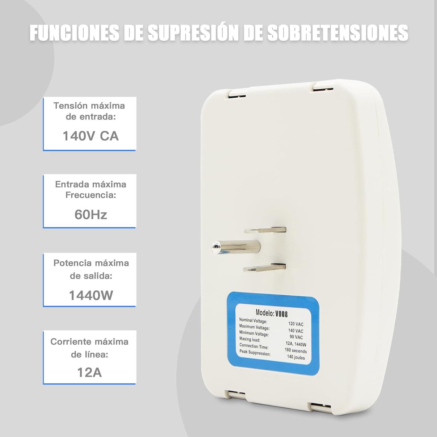 Protector de Sobretensión BSEED 3 Salidas 1875W 120V