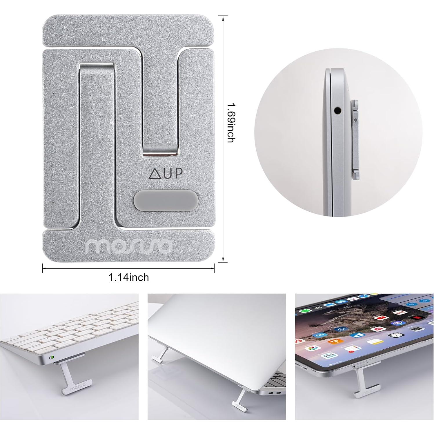 Soporte Portátil para Laptop Mosiso Ajustable Ergonómico Plata