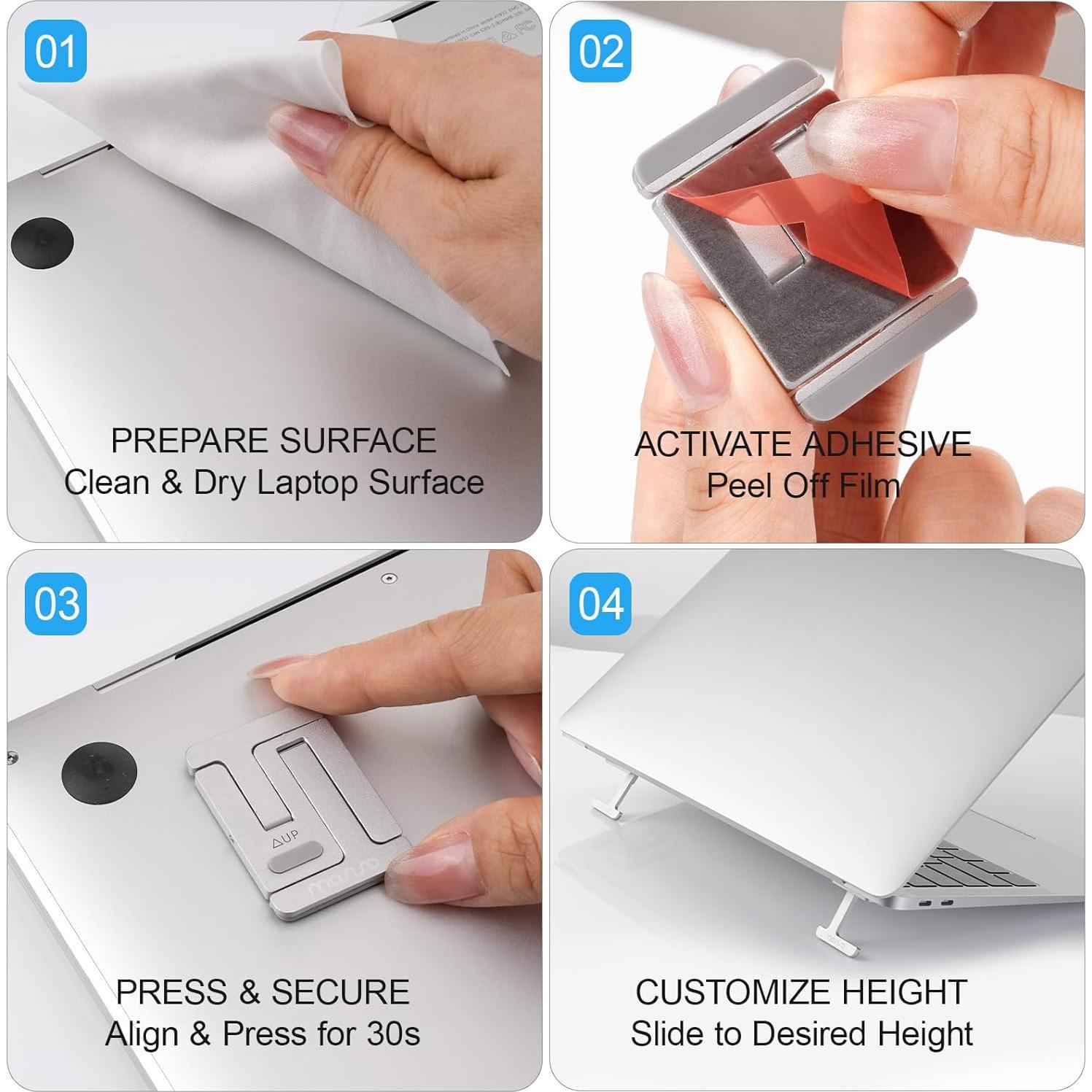 Soporte Portátil para Laptop Mosiso Ajustable Ergonómico Plata