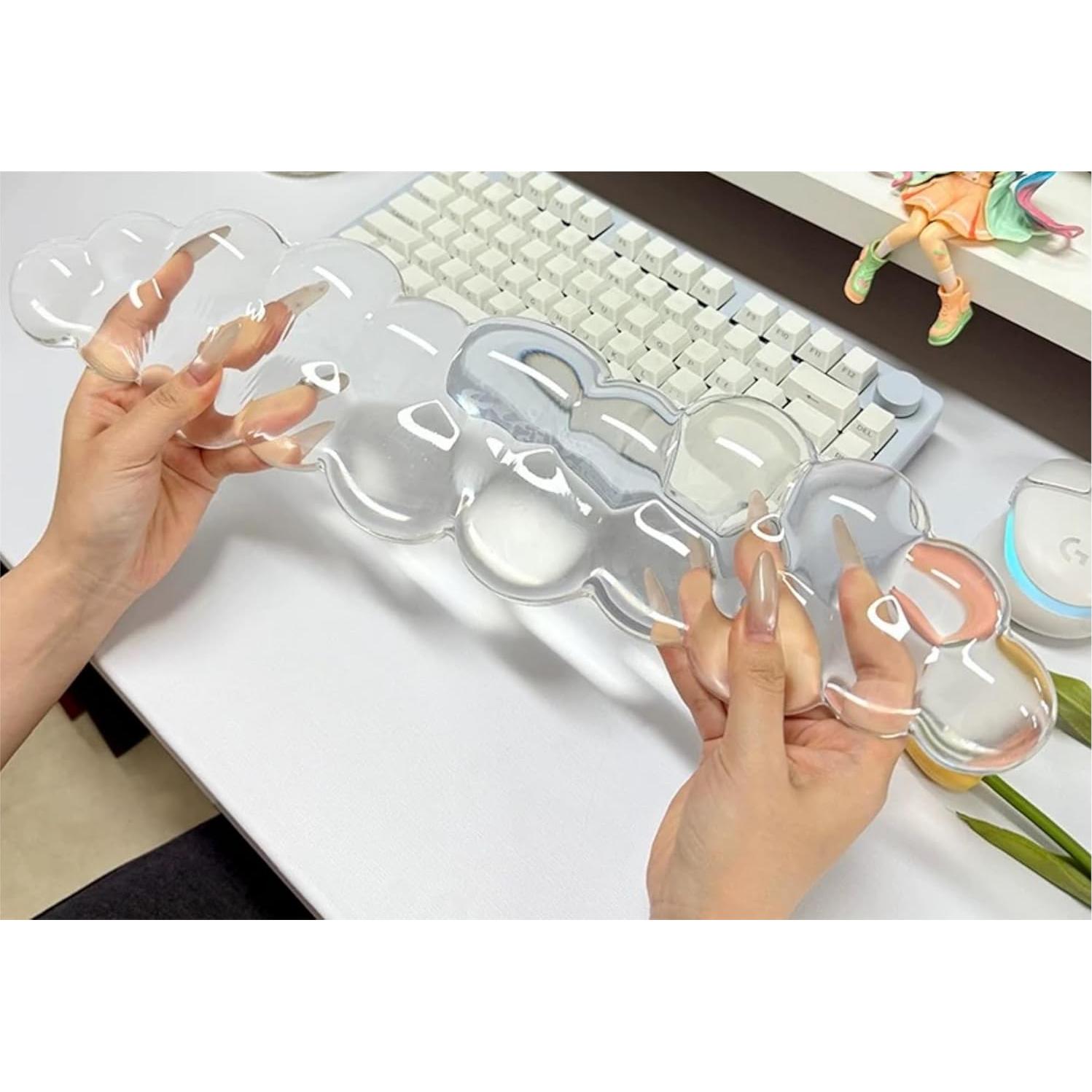 Alfombrilla de Mouse y Reposamuñecas Ergonómico ASZQVD Nube Clara