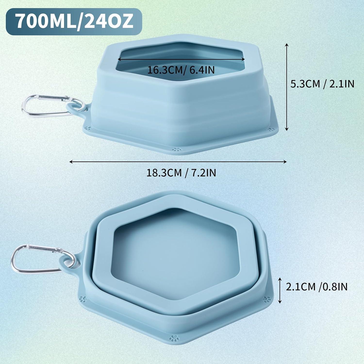 Cuenco de Viaje para Perros SLSON 700ml Plegable Sin Derrames