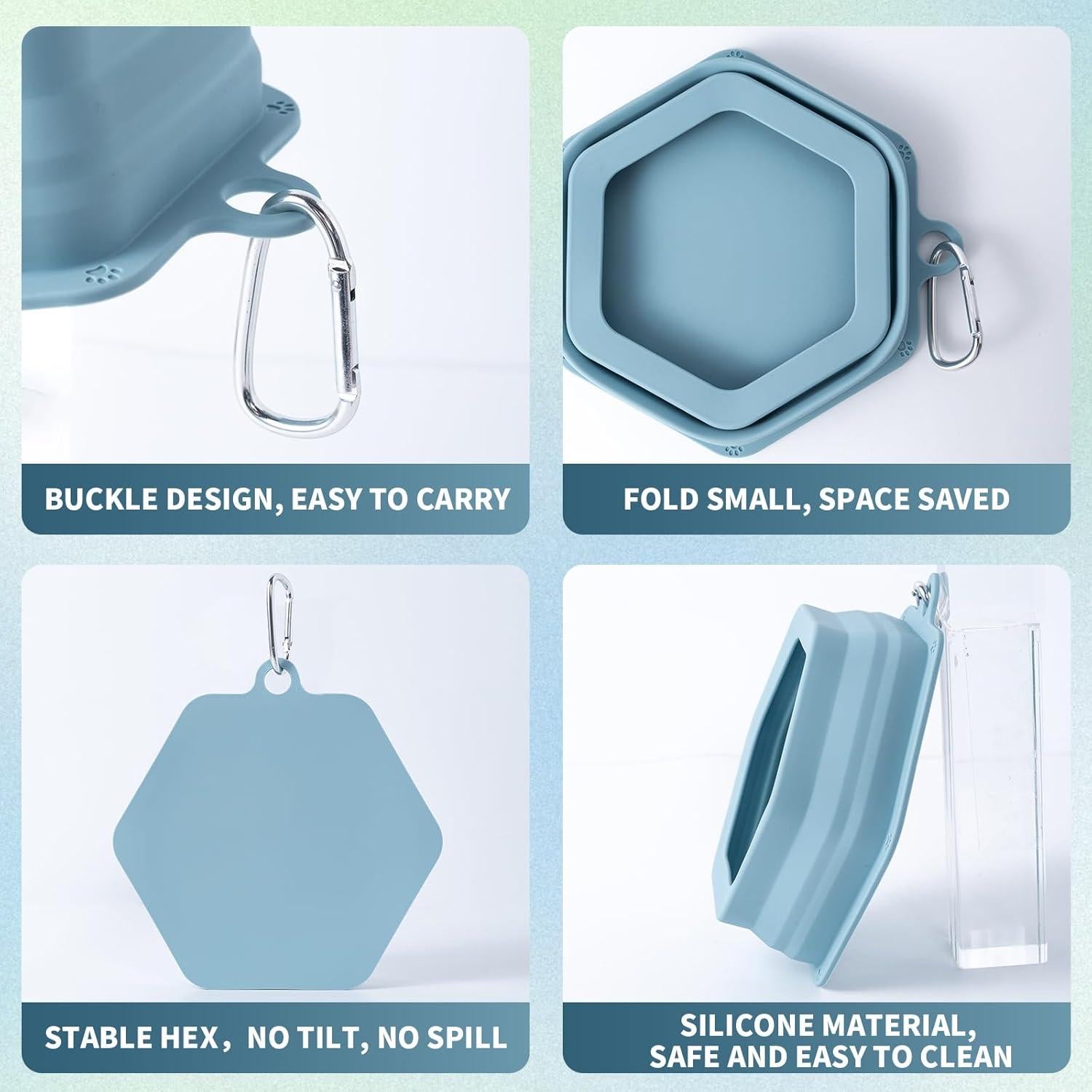 Cuenco de Viaje para Perros SLSON 700ml Plegable Sin Derrames