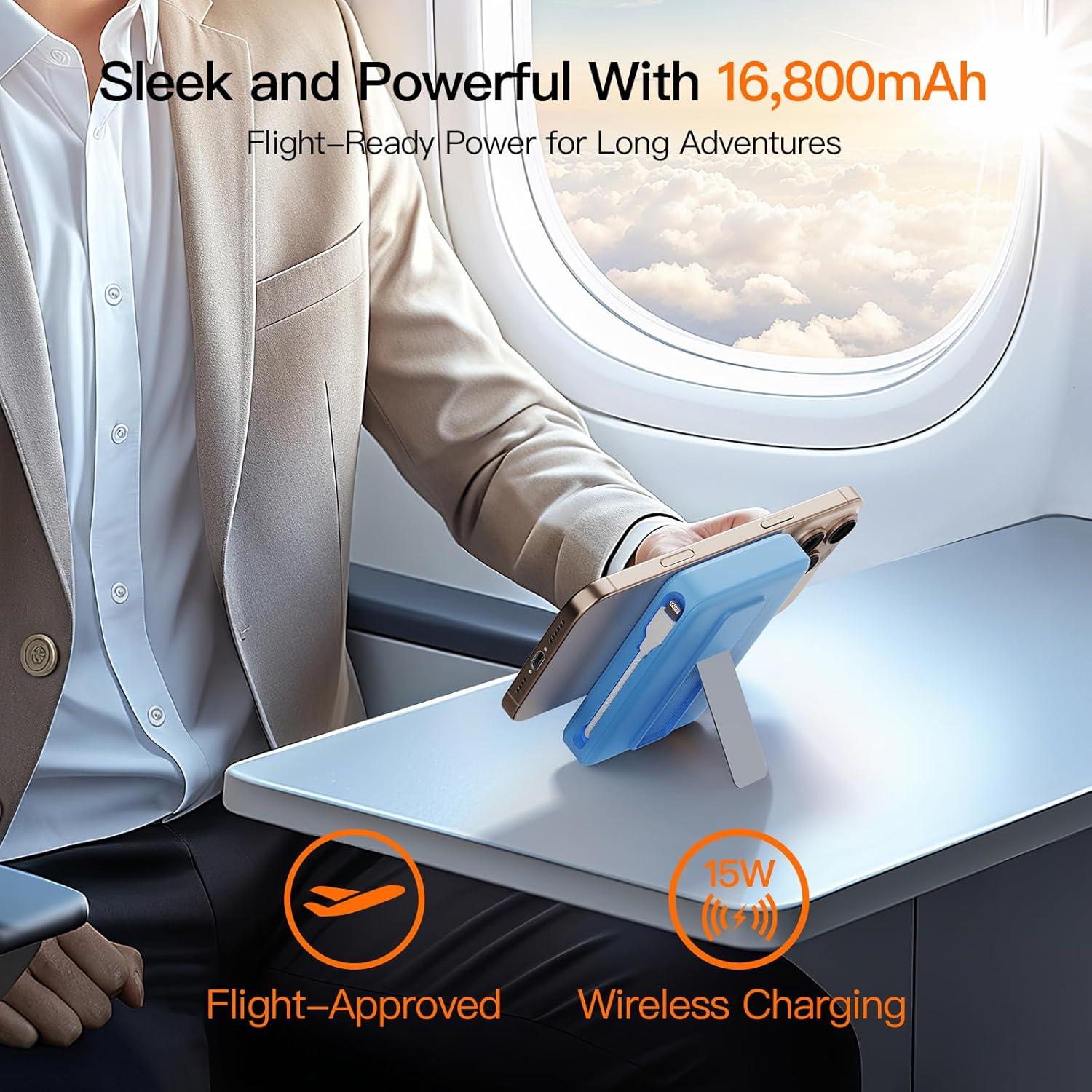 Cargador Portátil Magnético 16800mAh LYAOAO con Pantalla LED