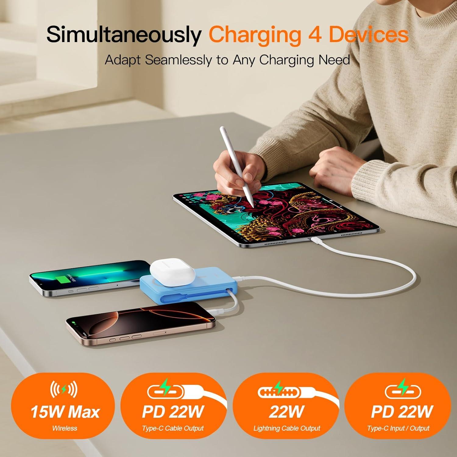 Cargador Portátil Magnético 16800mAh LYAOAO con Pantalla LED