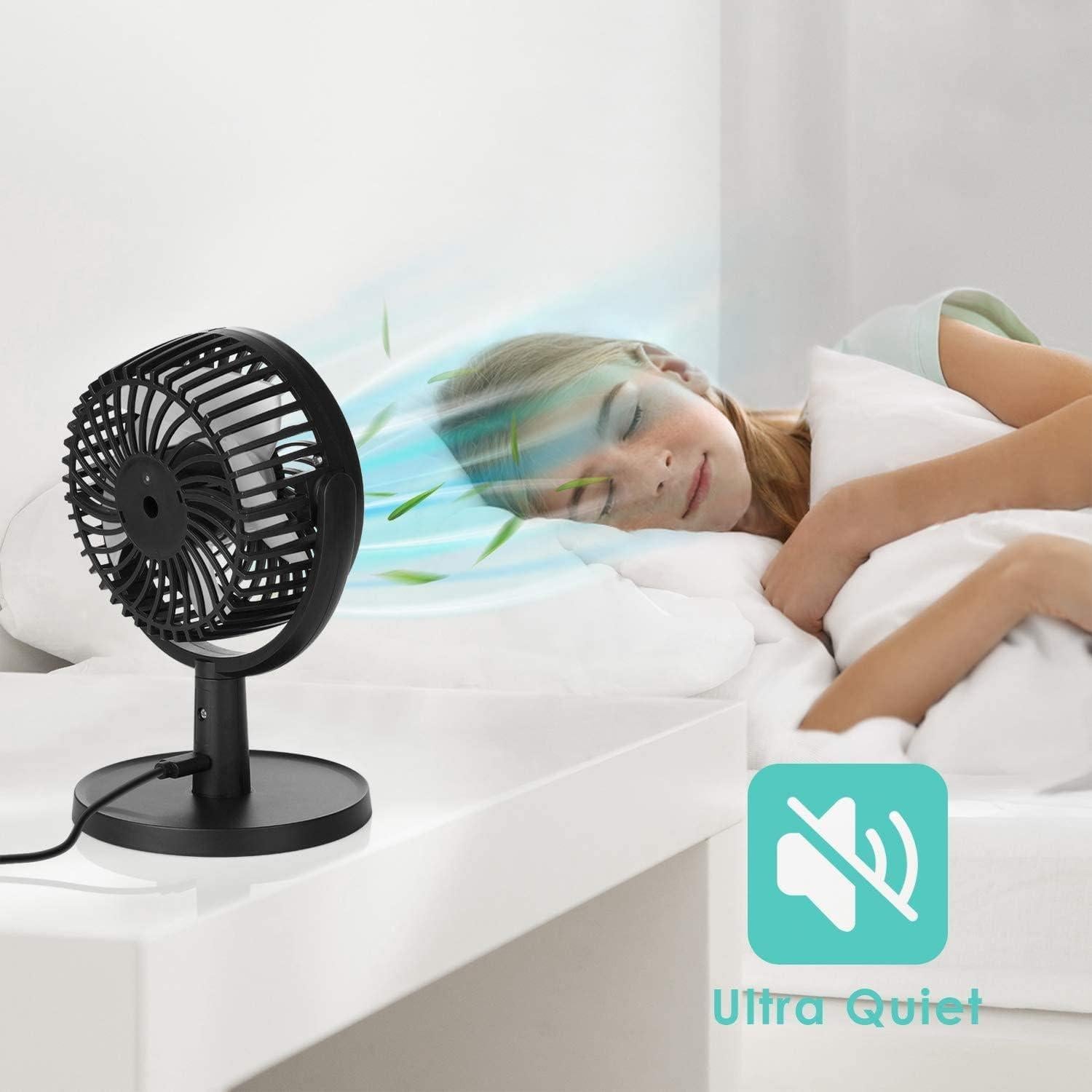 Ventilador de Escritorio Shinebella 10 cm 4 Velocidades USB Silencioso