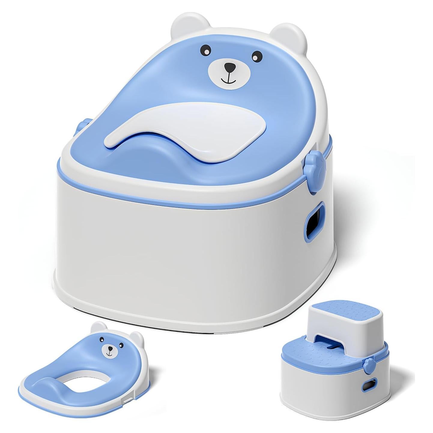 Entrenador de Inodoro 3 en 1 Azul - Silla Convertible para Niños