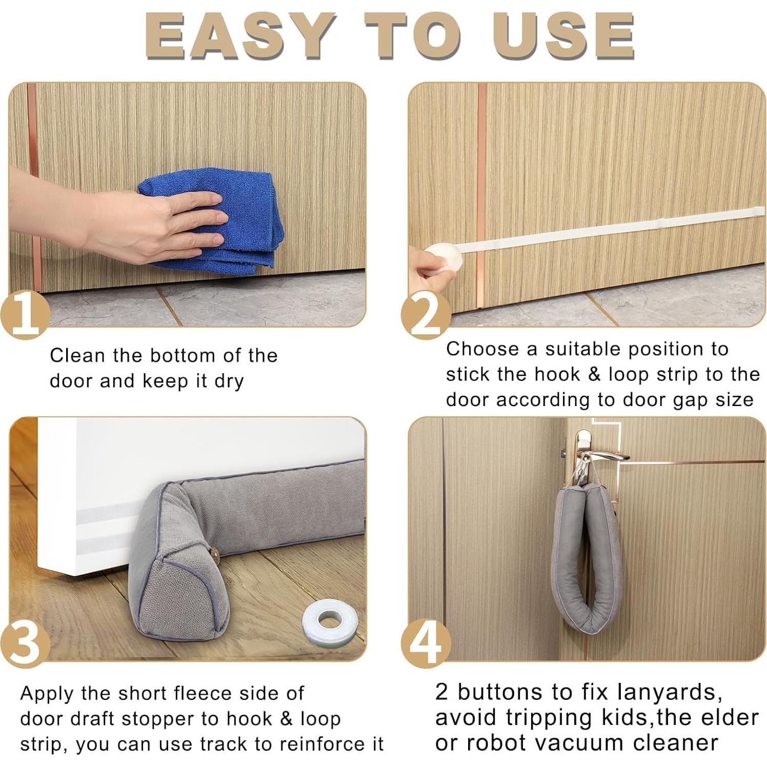 Tope de Draft Fivebop 91.44 cm Gris - Bloqueador de Ruido y Aire