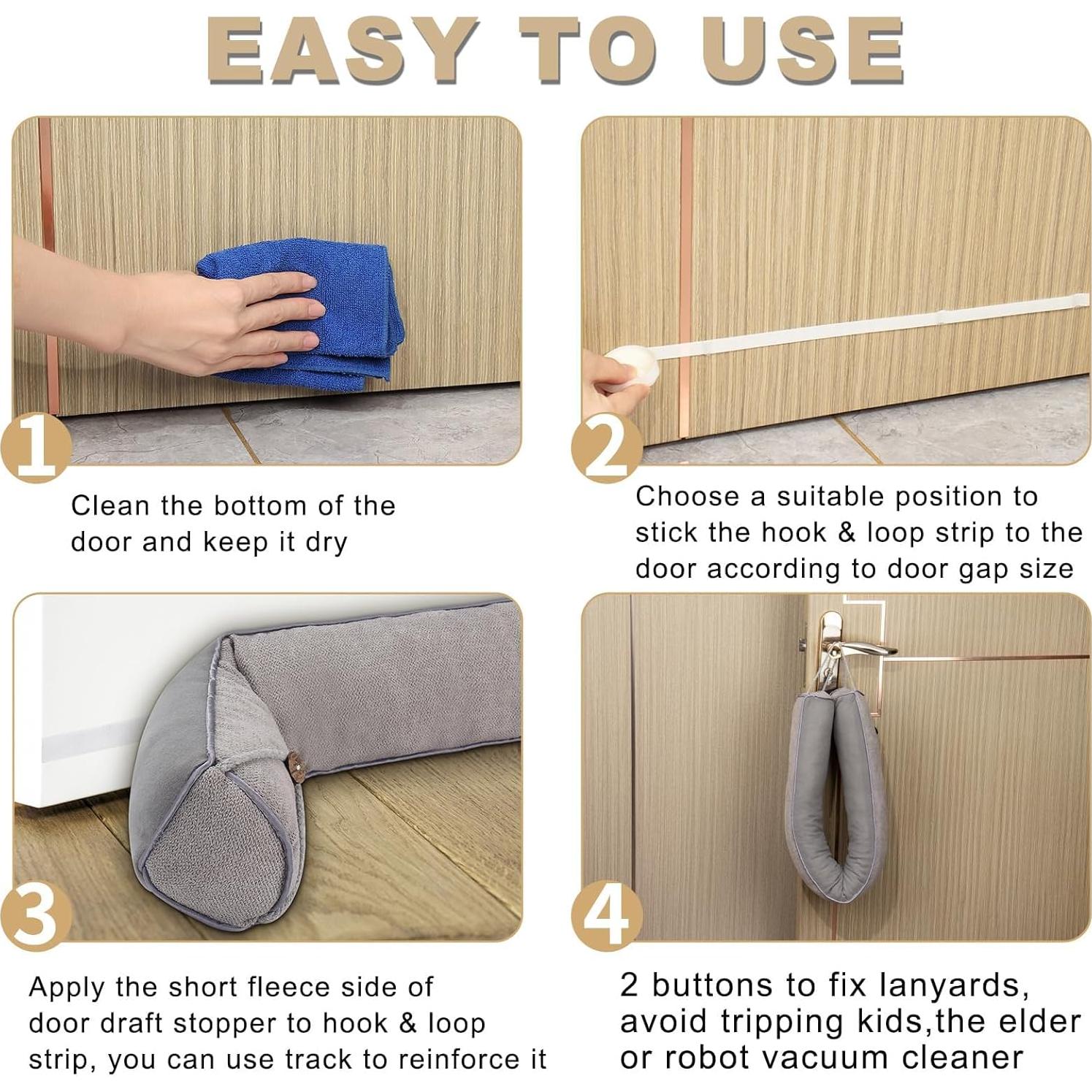 Tope de Draft Fivebop 91.44 cm Gris - Bloqueador de Ruido y Aire