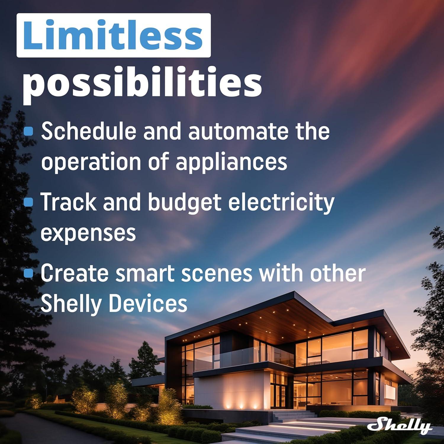 Enchufe Inteligente Shelly Wave US LR Z-Wave 15A Monitoreo Energía