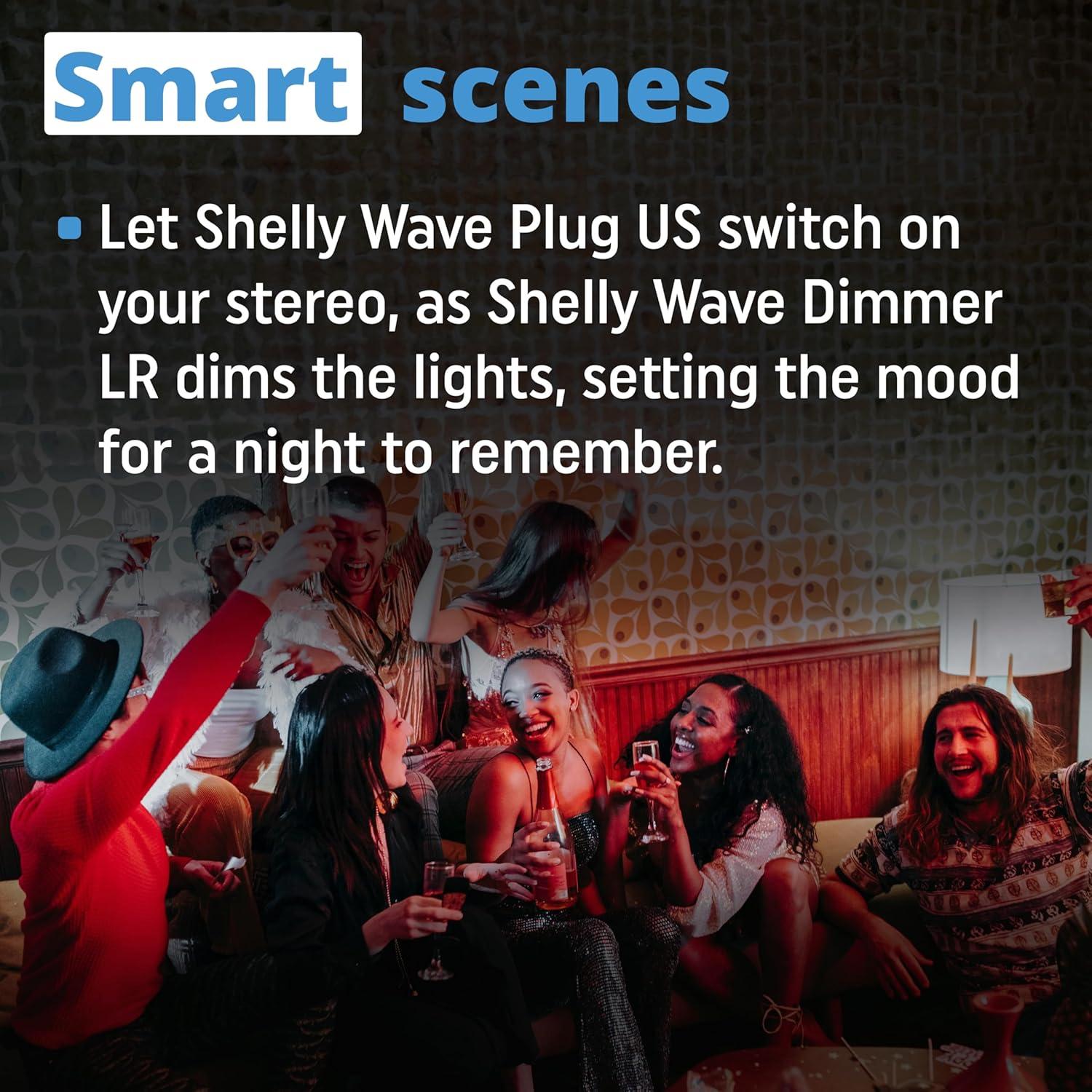 Enchufe Inteligente Shelly Wave US LR Z-Wave 15A Monitoreo Energía