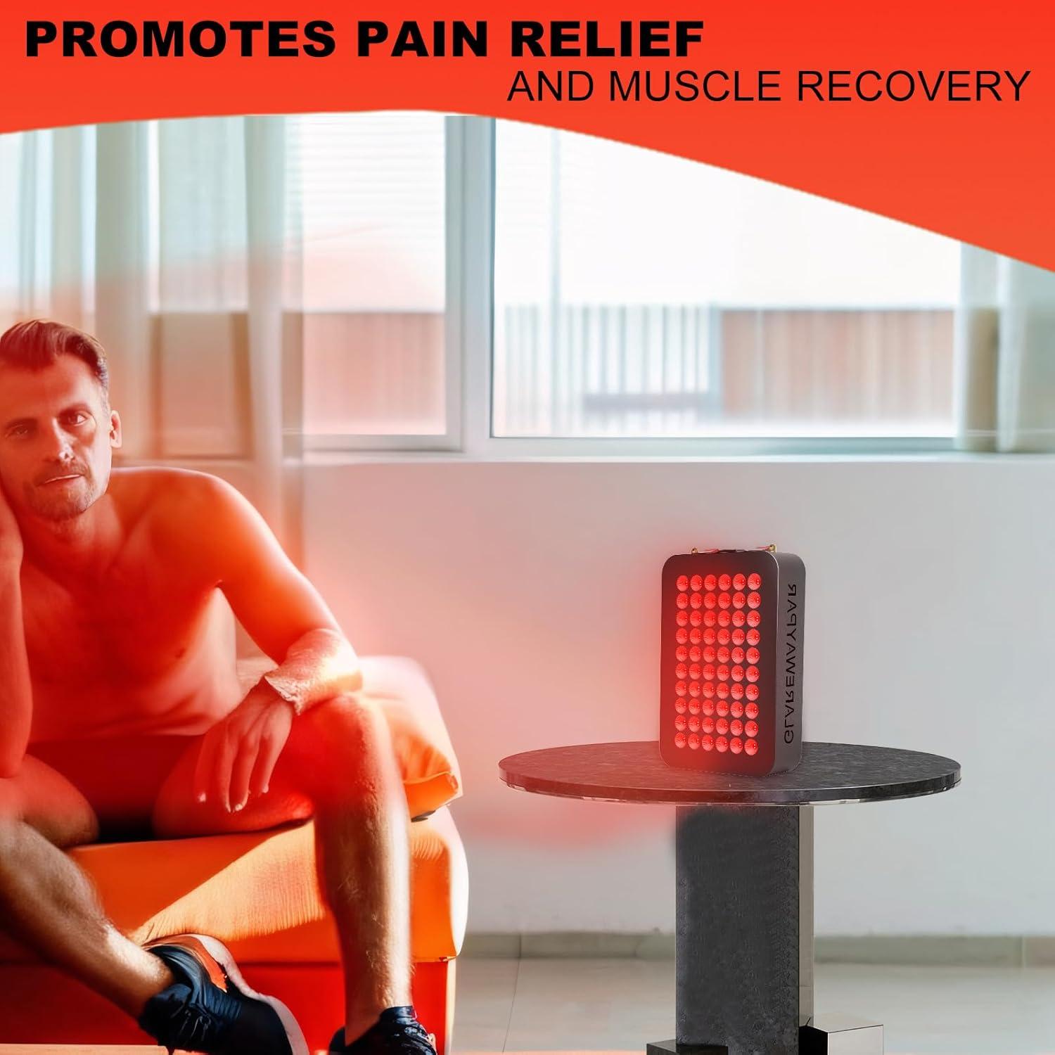 Lámpara Terapia Luz Roja GLAREWAY 660nm y 850nm Alivio Dolor