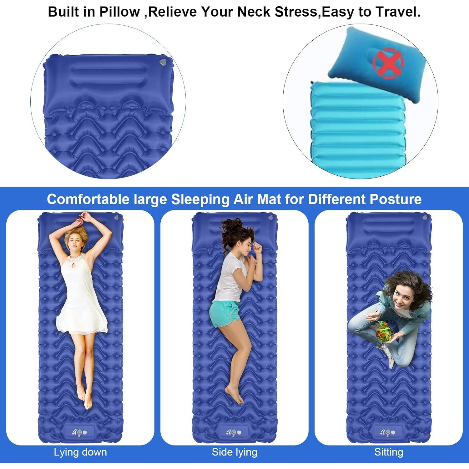 Colchoneta Inflable MOXILS DM-SLP02 Azul 190x63 cm