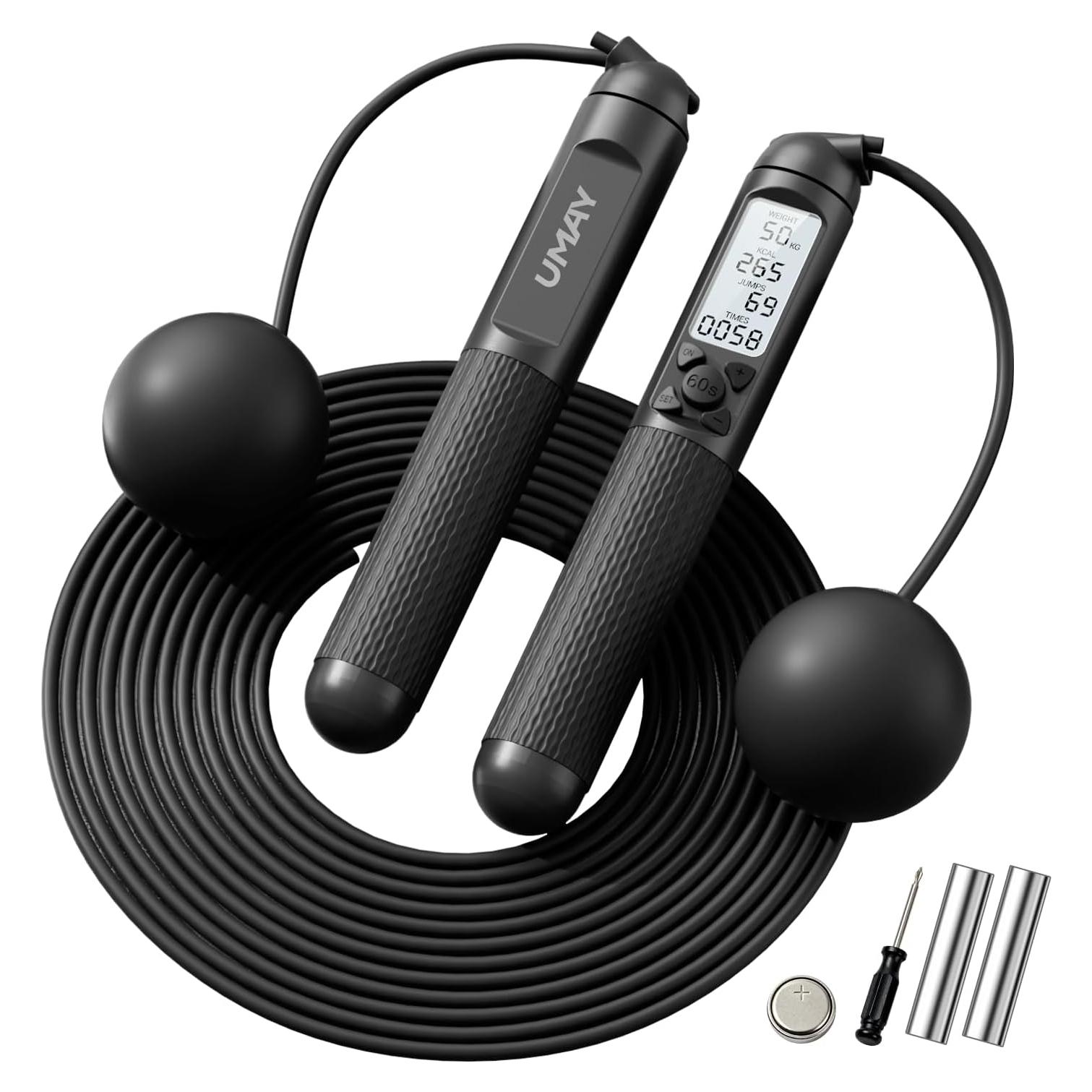 Cuerda de Salto Inteligente UMAY Sin Cable Ajustable con Pantalla LCD