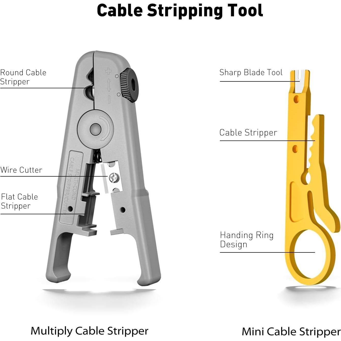 Kit de Crimpado Ethernet ZOERAX RJ45 Cat7 8 en 1 con Probador