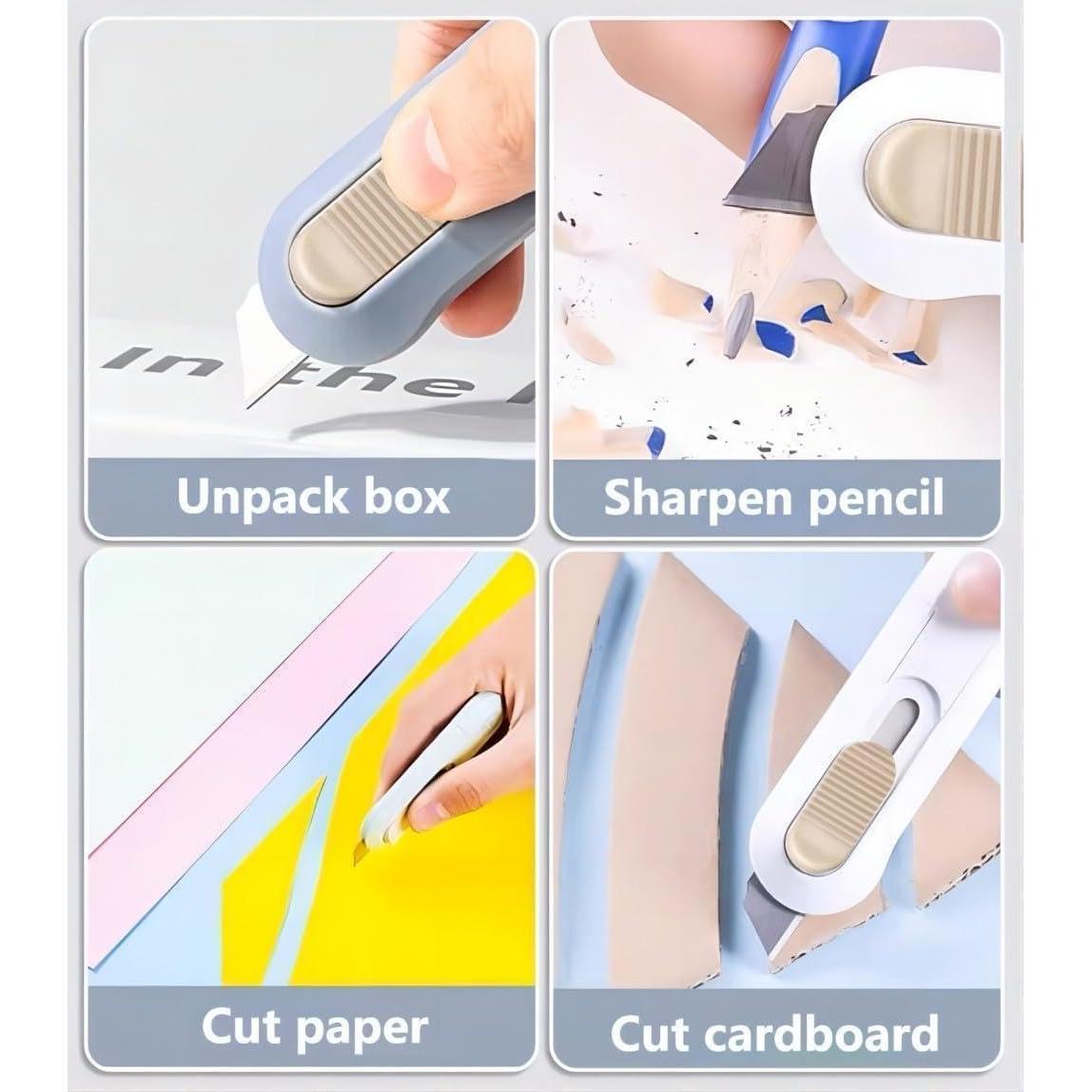 Cuchillo de Utilidad Genérico 4 Piezas SK5 Retráctil