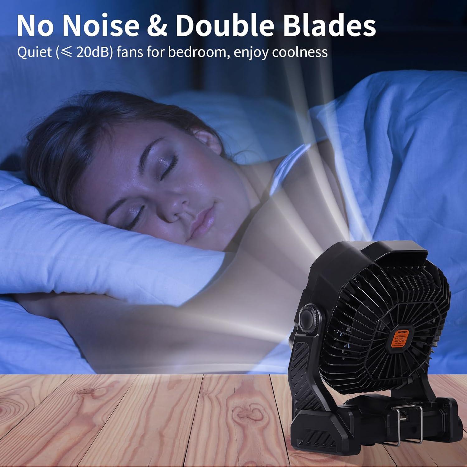 Ventilador de Camping Recargable 20000mAh WESTTREE Negro X26A