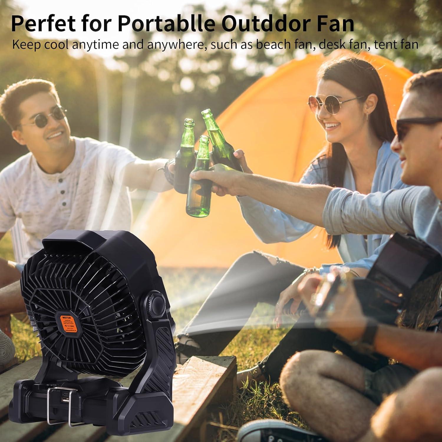 Ventilador de Camping Recargable 20000mAh WESTTREE Negro X26A