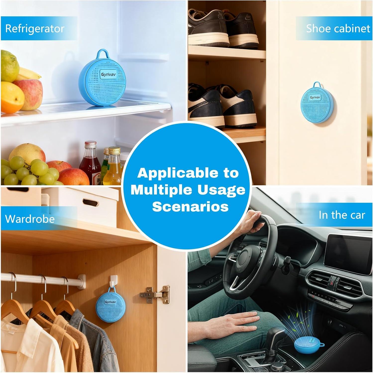 Desodorante de Nevera Gyrivav Recargable Azul - Eliminador de Olores