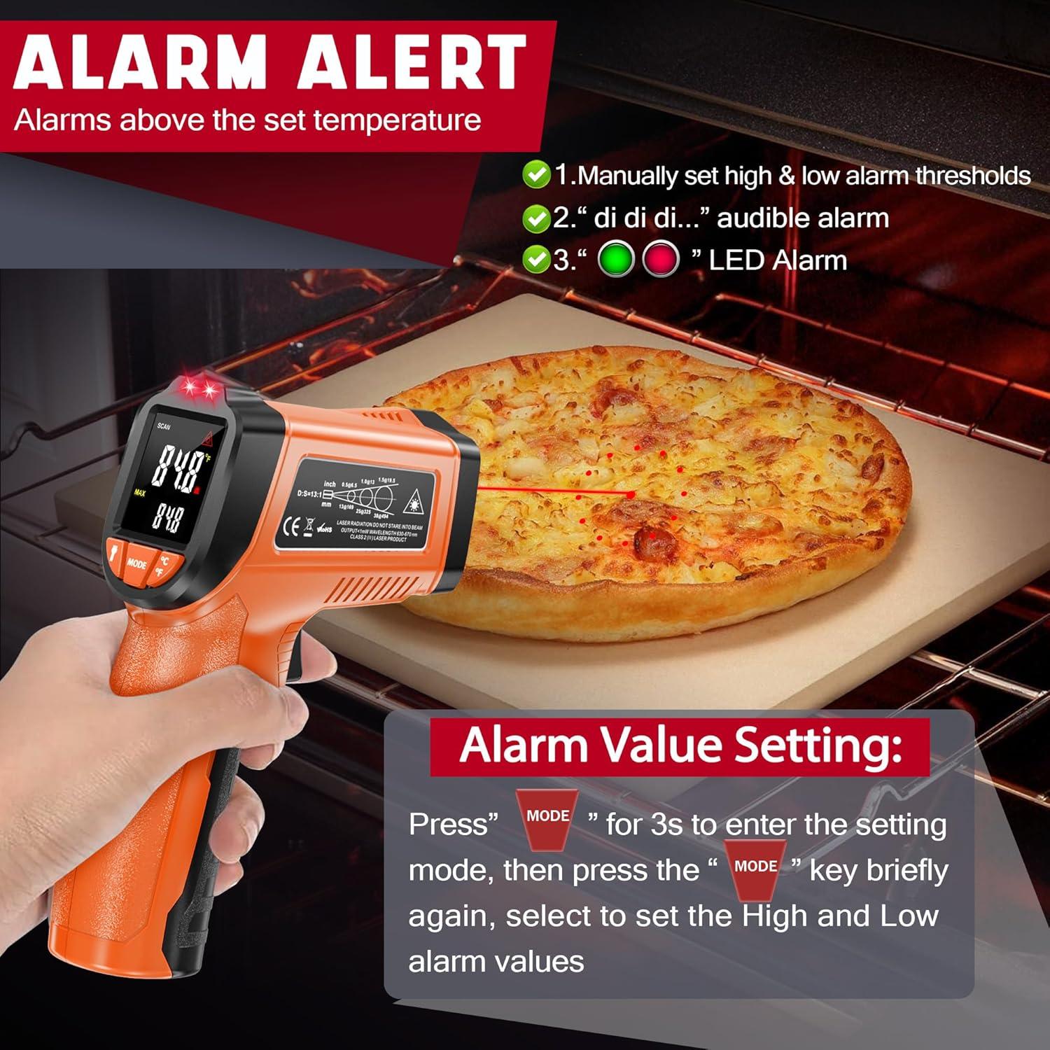 Pistola Termómetro Infrarrojo CEILSTES IR-916 -50°C a 580°C