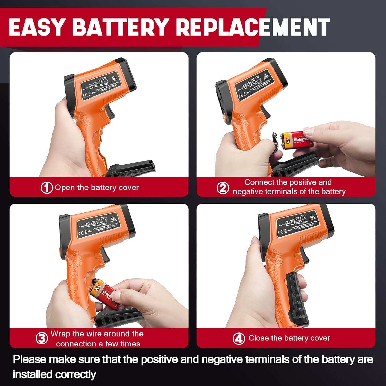 Pistola Termómetro Infrarrojo CEILSTES IR-916 -50°C a 580°C