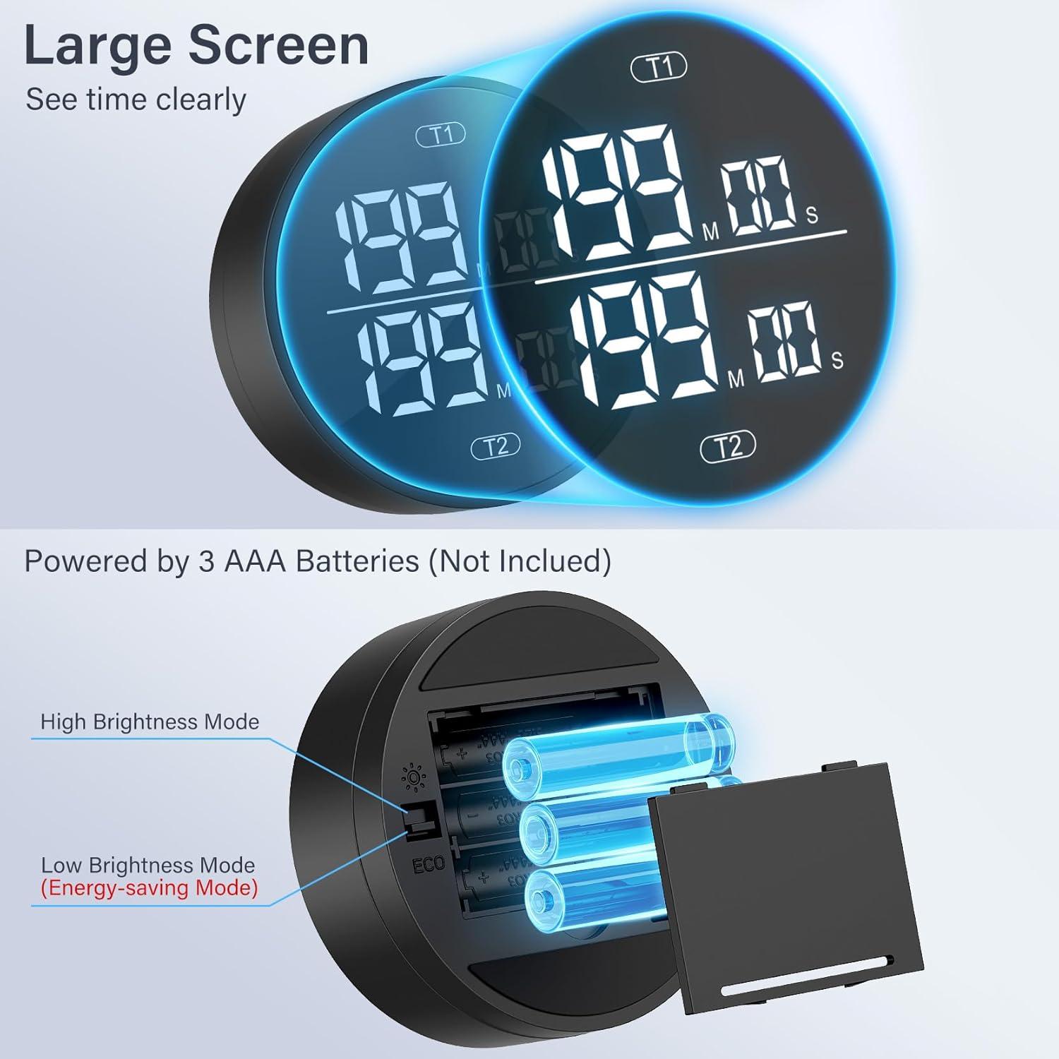 Temporizador Digital Doble HAUKINIX DK1010A Cocina 199 Min