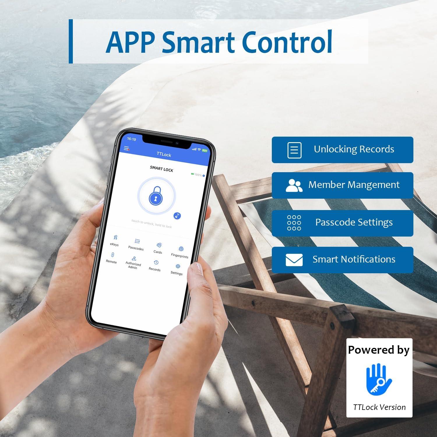 Cerradura Inteligente VOLIBeL D1-T 7 en 1 con Huella y App