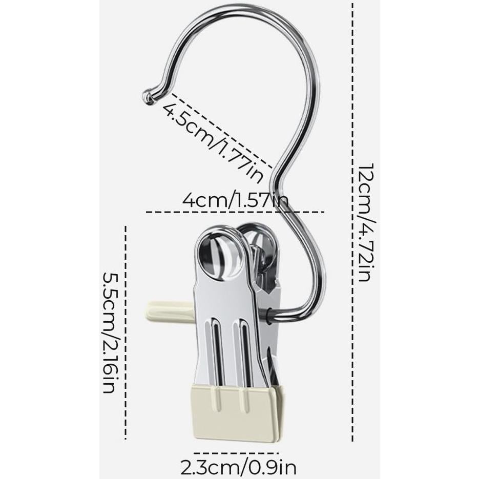 Ganchos para Botas KQJHQ - Clips de Lavandería Antideslizantes (10) Negro
