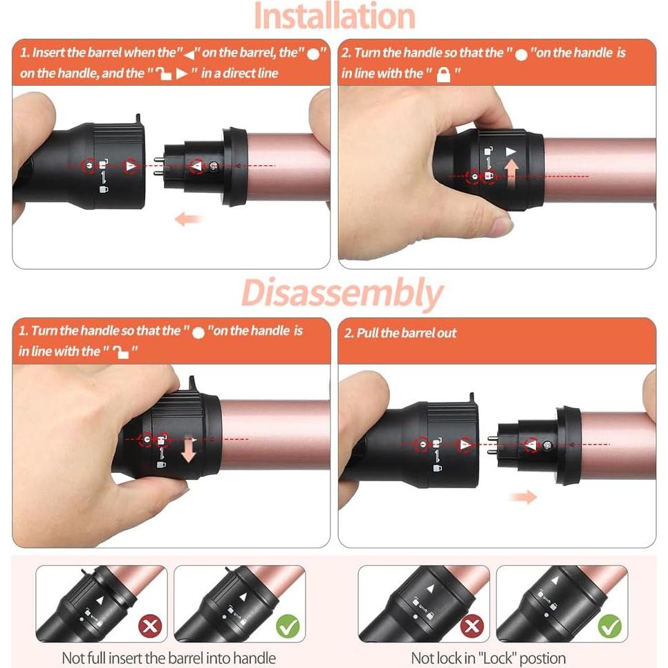 Plancha de Rizar 4 en 1 JuHaLeiw con Barriles Cerámicos