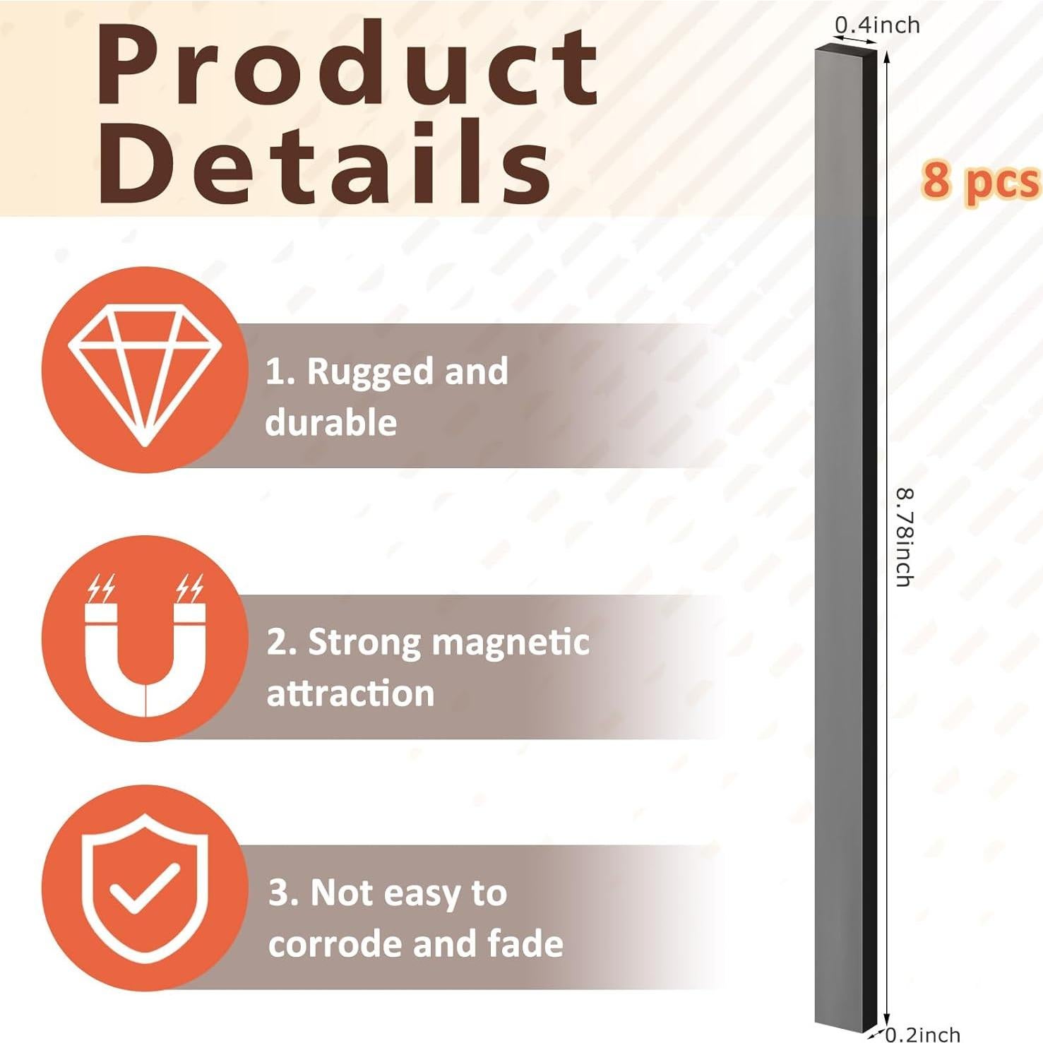 Conjunto de 8 Imanes para Tejer Flutesan - Tamaño Grande