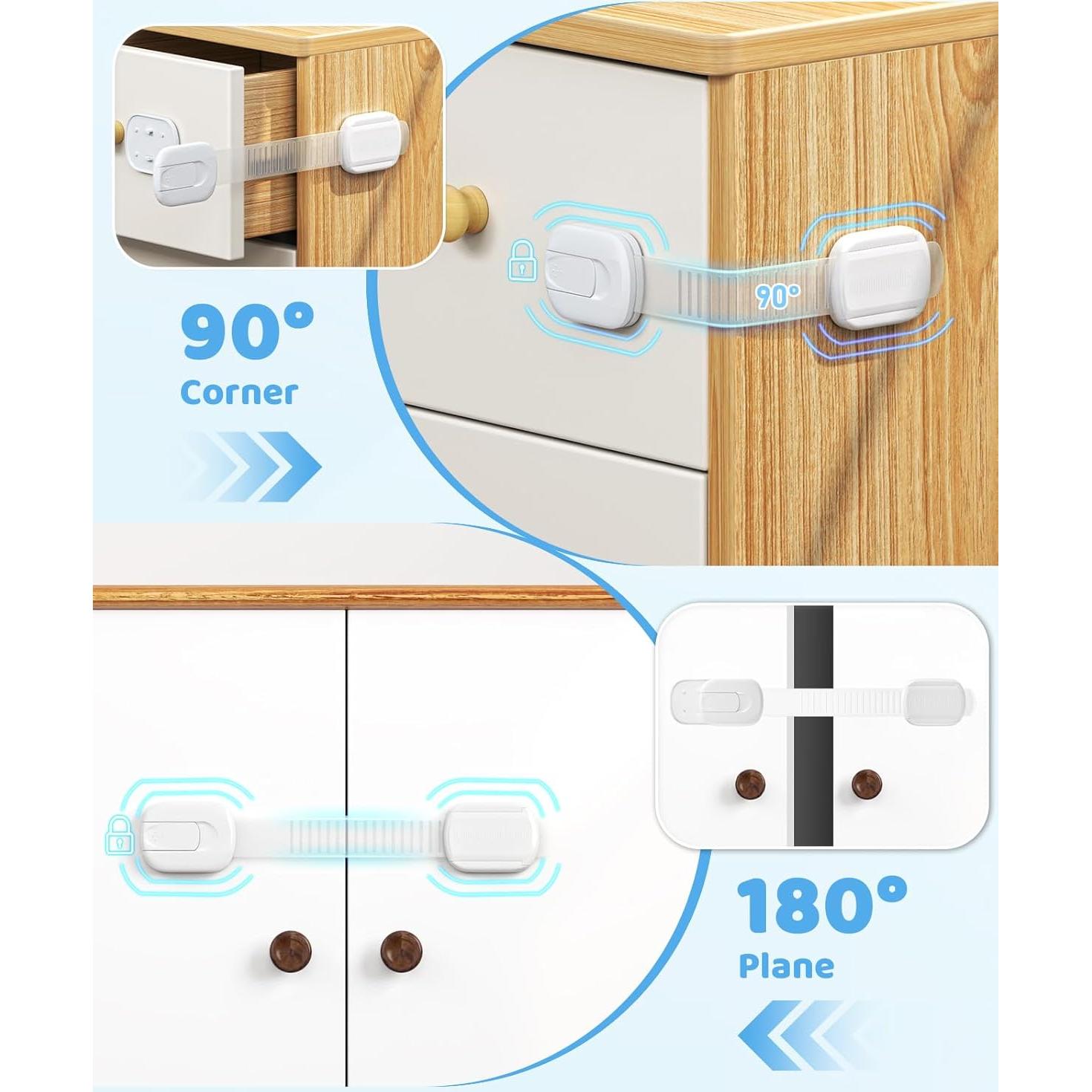 Cerraduras para Gabinetes a Prueba de Bebés 10 Unidades 3M