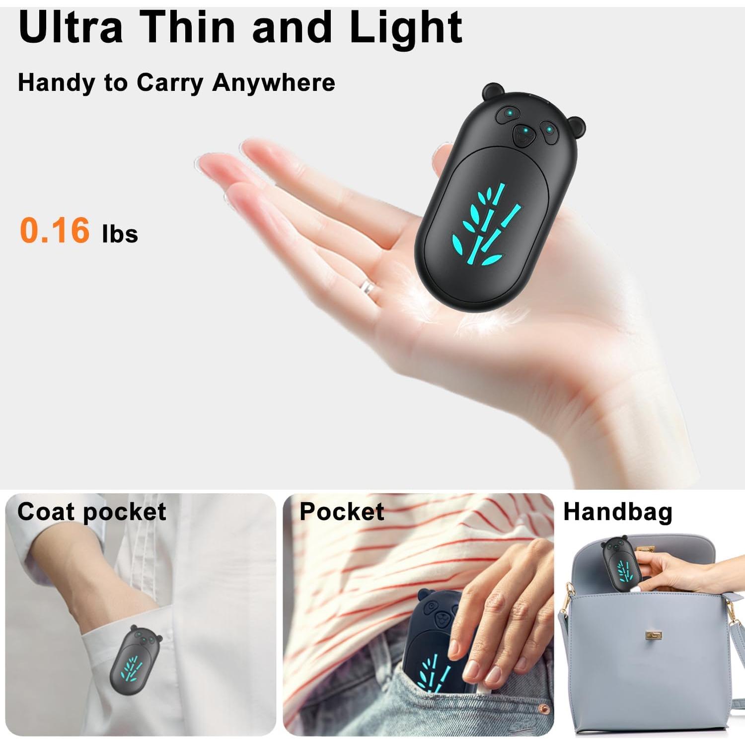 Calentadores de Manos Recargables BOANKODU AOY-716, 6000mAh