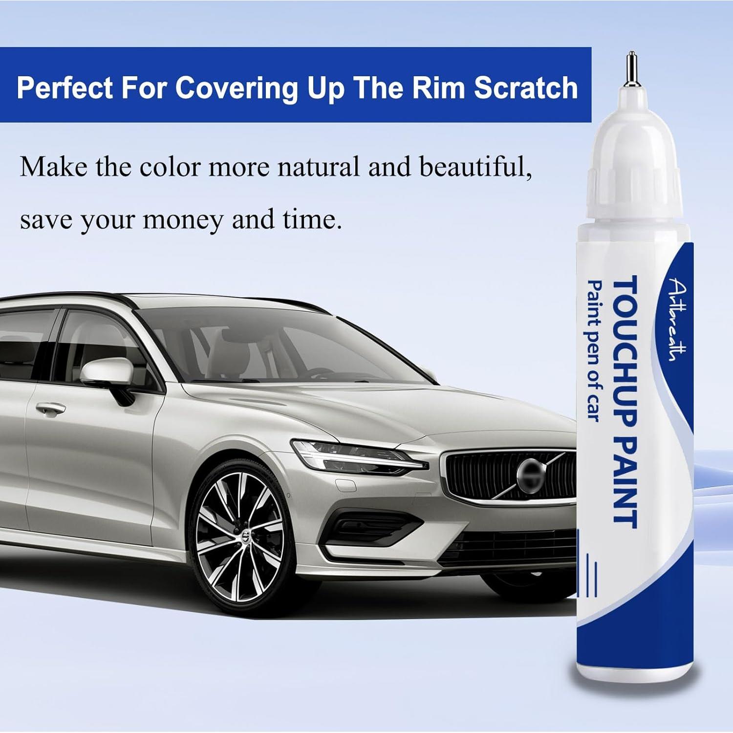 Moondust Metallic(443) Touch Up Paint for Volvo-Exact Match–Chips and Nicks Car Paint Scratch Repair Kit Automotive Paint Pen for C40/EX30/EX90/S60/S90/V60/V90/XC40/XC60/XC90