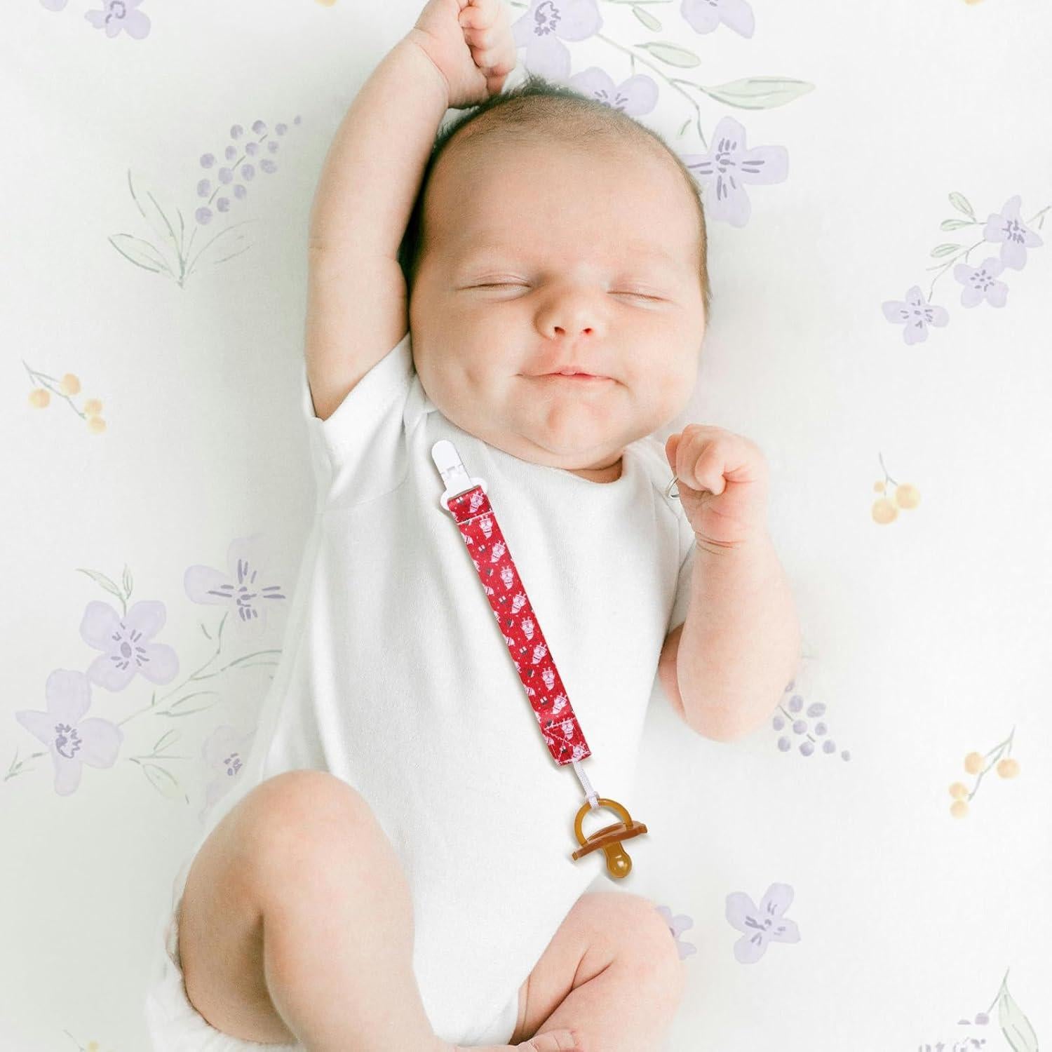 Clip de Chupete para Bebé - Set de 6 Navidad - Calidad Premium