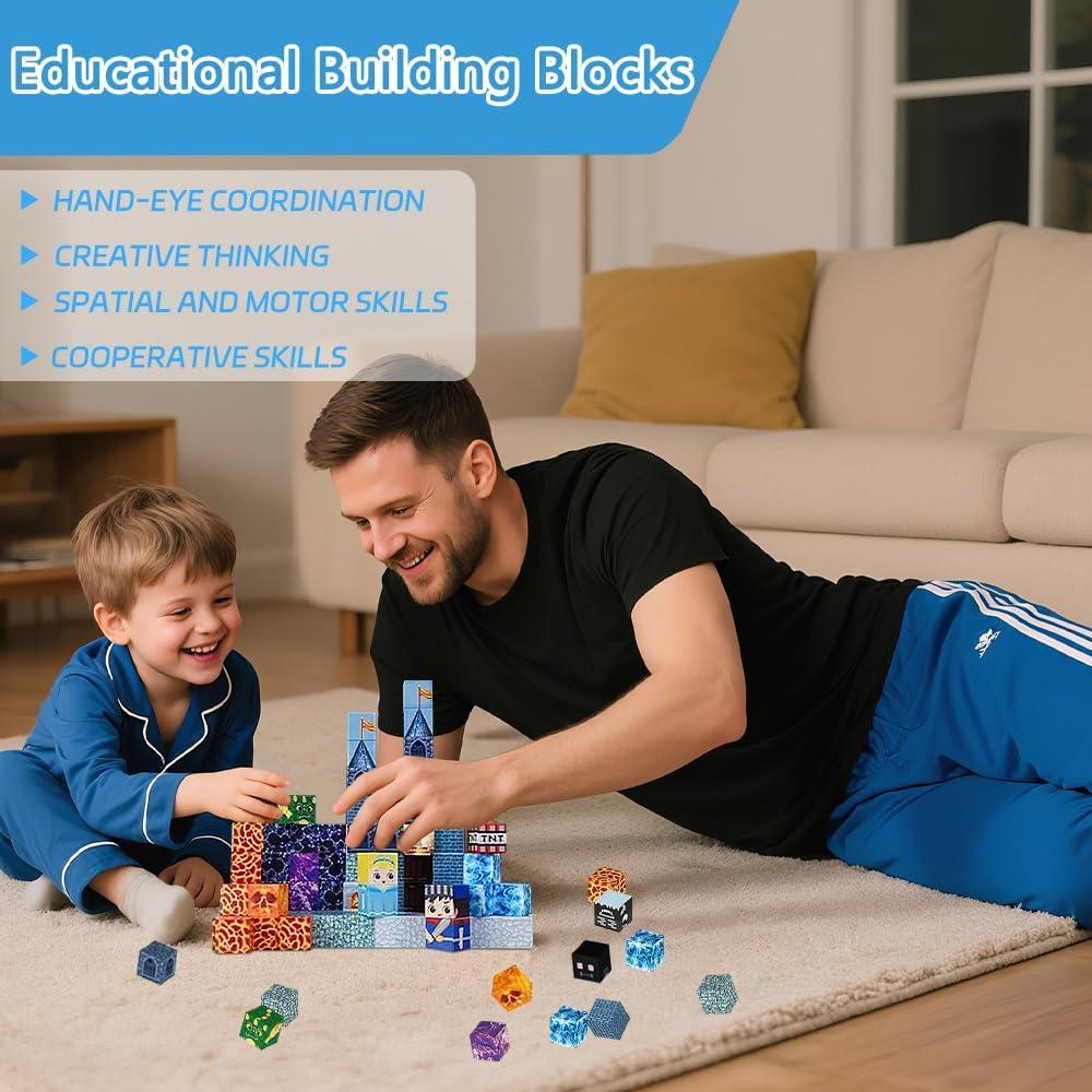 Bloques Magnéticos de Construcción Lolomi 100PCS Educativos STEM