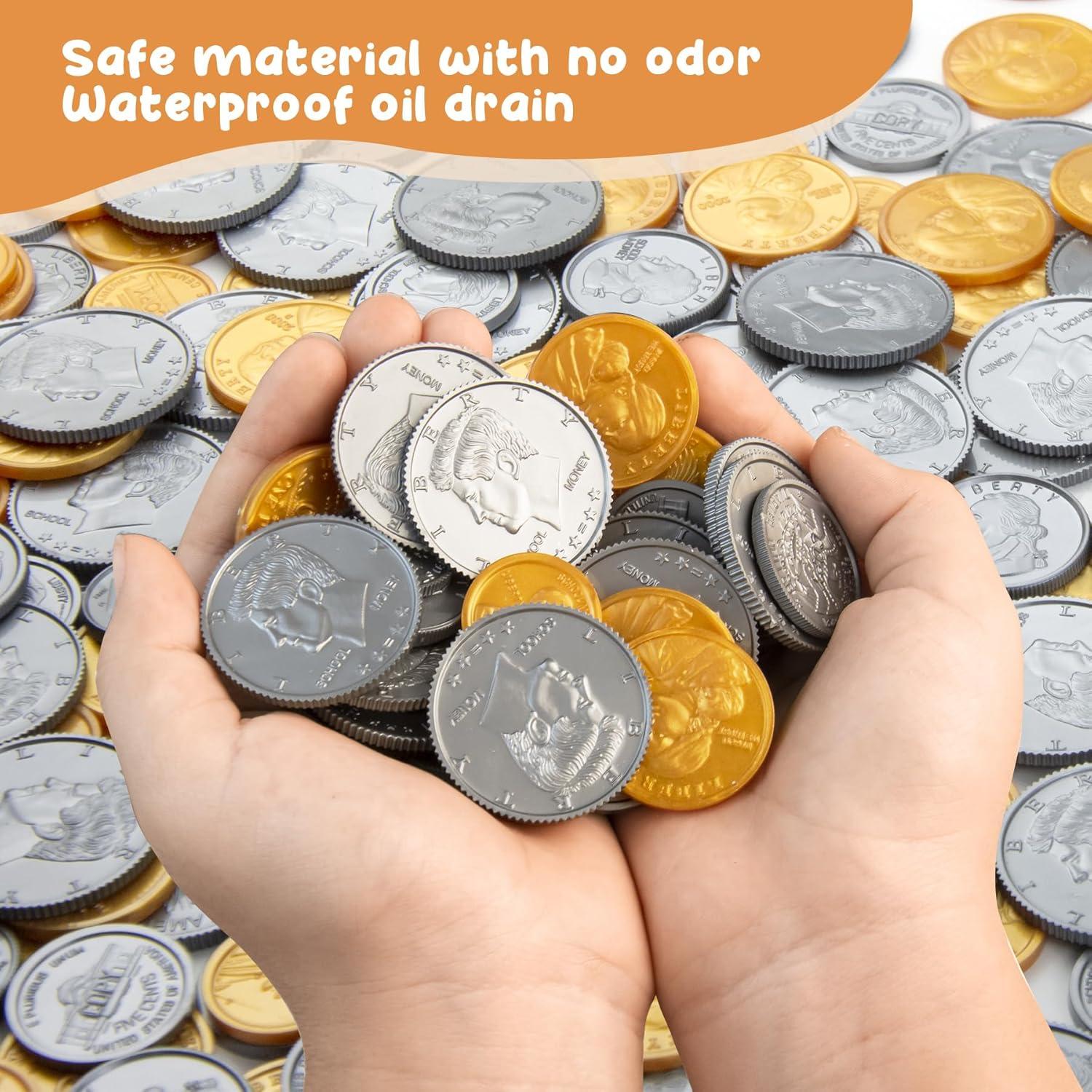 Juego de Monedas Falsas TH - 300 PCS para Niños