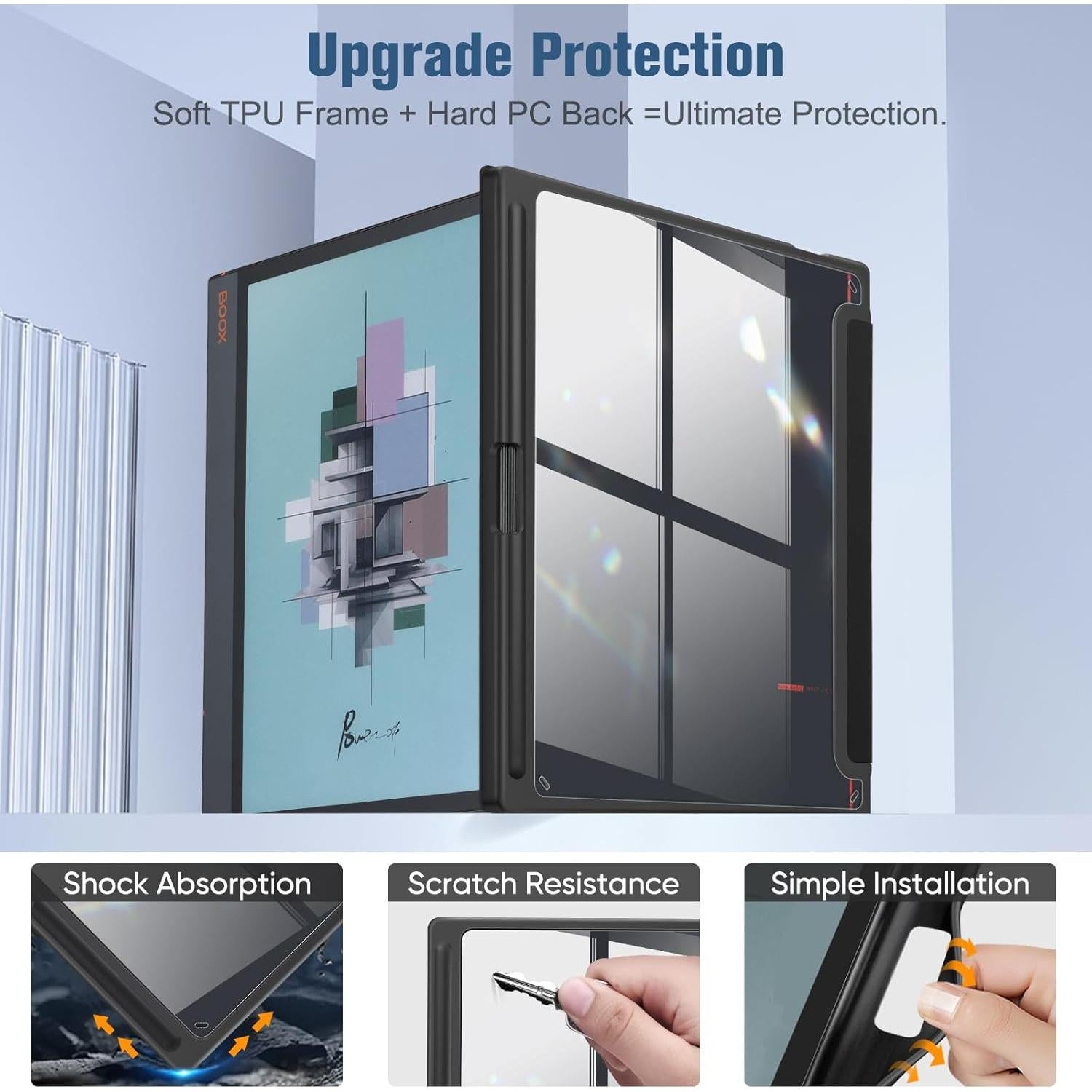 Funda Fintie para eReader 10.3" Boox Note Air4 C Negra