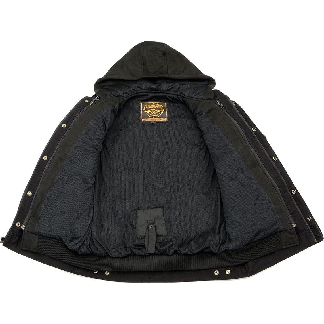 Chaleco de mezclilla negro 5-en-1 Milwaukee Leather MDM3020