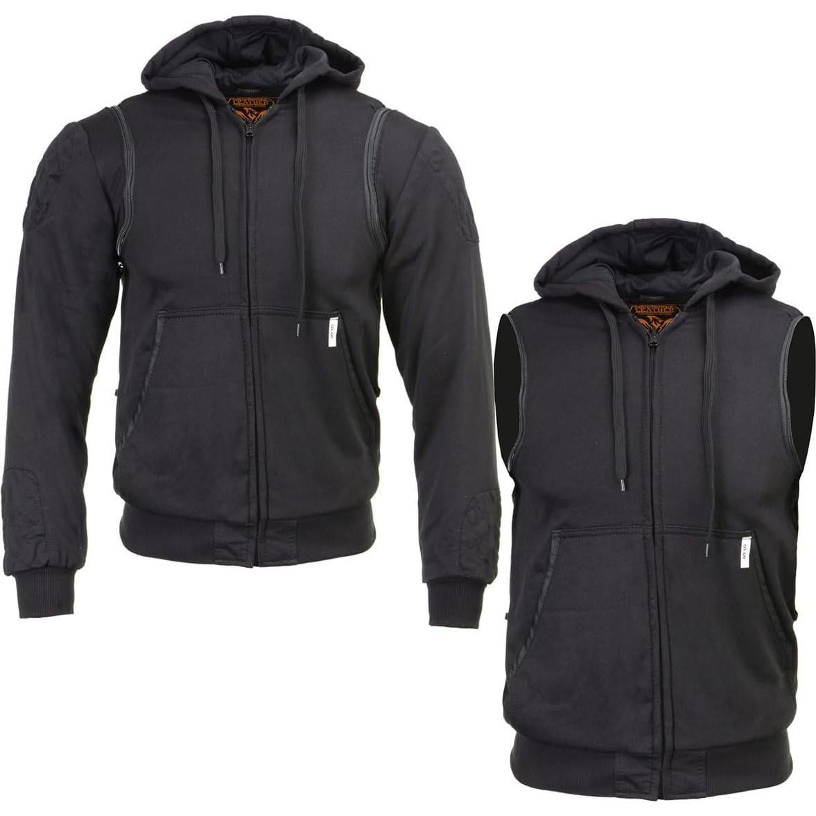 Chaleco de mezclilla negro 5-en-1 Milwaukee Leather MDM3020