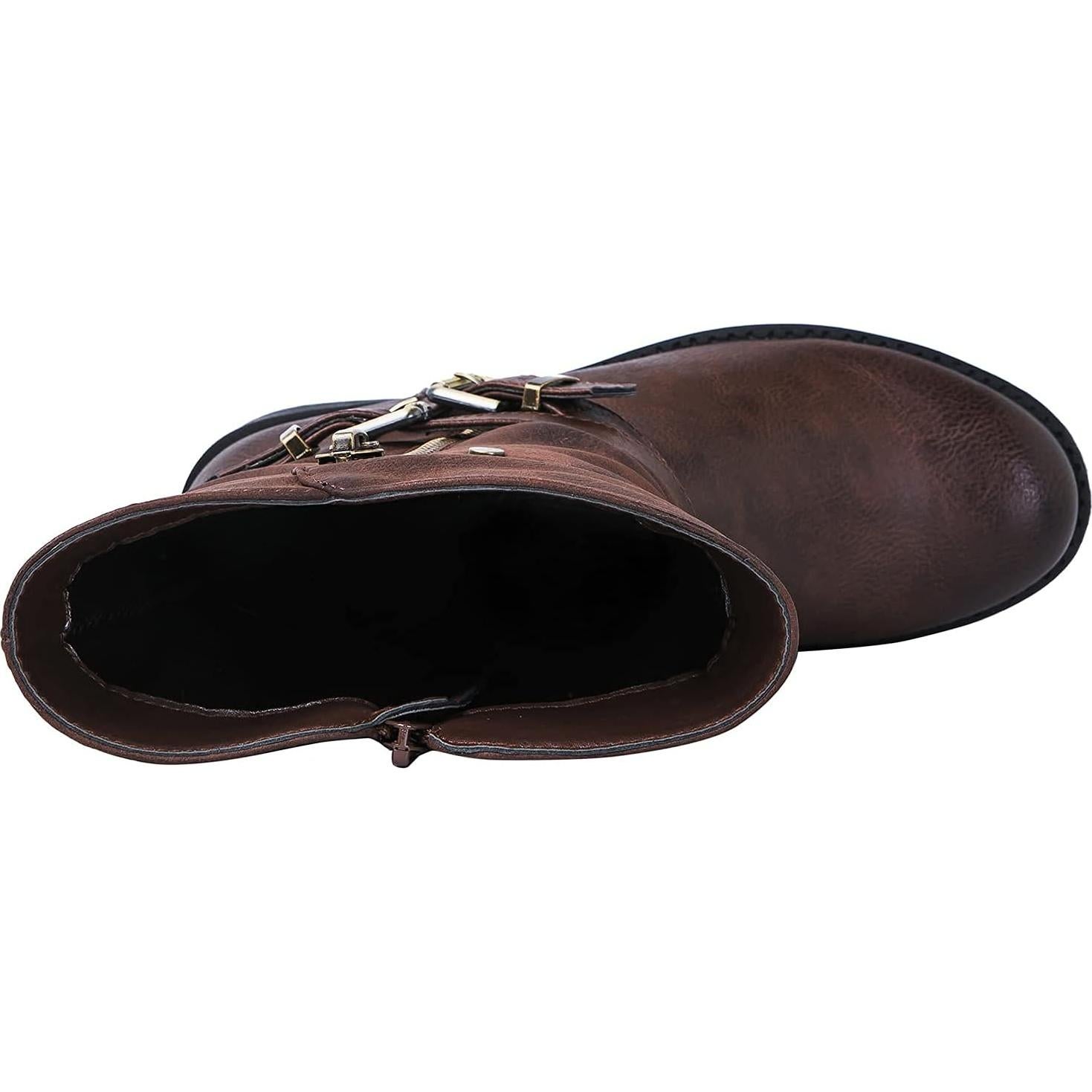 Botas Biker a Media Pantorrilla Globalwin para Mujer - Marrón