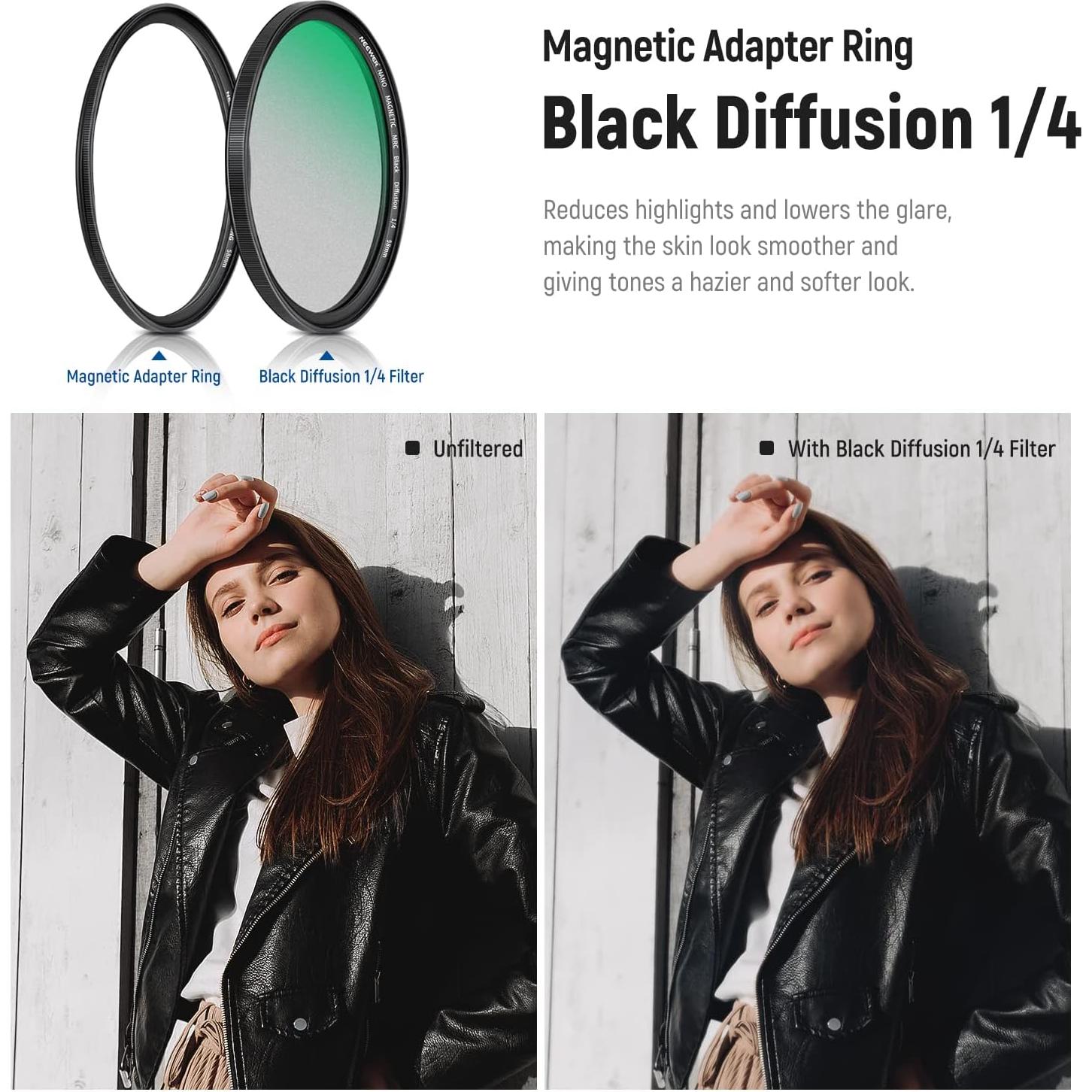 Filtro Magnético NEEWER 58mm 5 en 1 con Difusión y ND