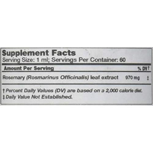 Extracto Líquido de Romero Orgánico HawaiiPharm 60 ml Sin Alcohol