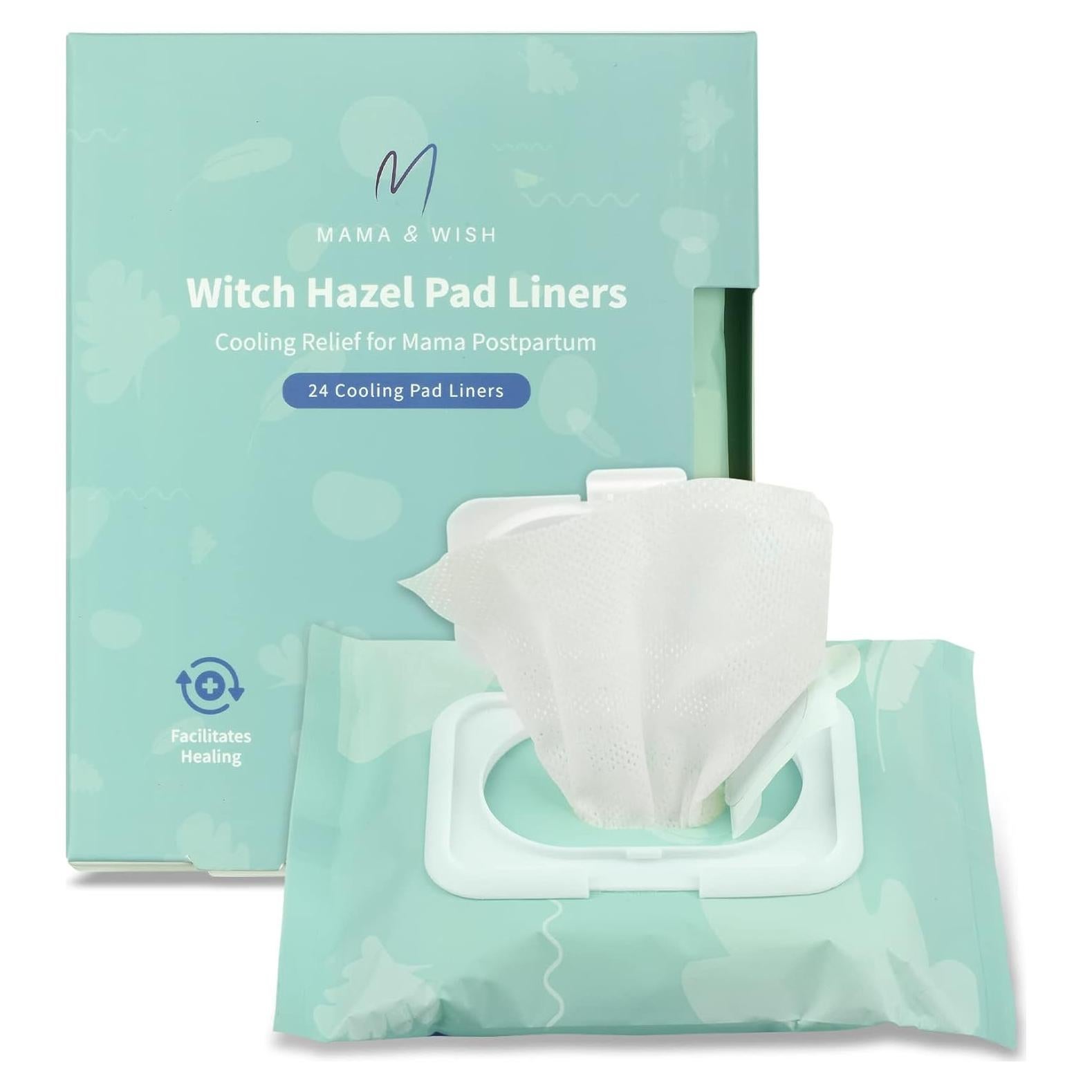 Almohadillas de Hamamelis Mama & Wish Postparto 24 Unidades