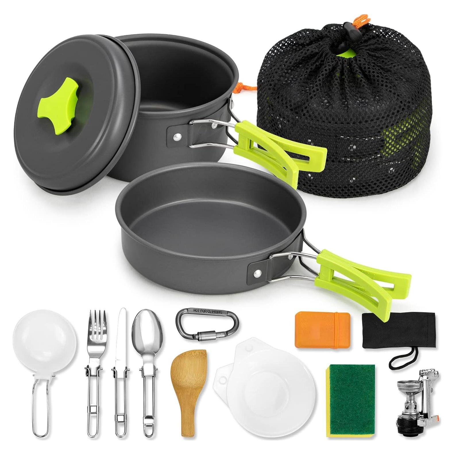 Juego de cocina al aire libre 15 Piezas Rlrueyal Antiadherente