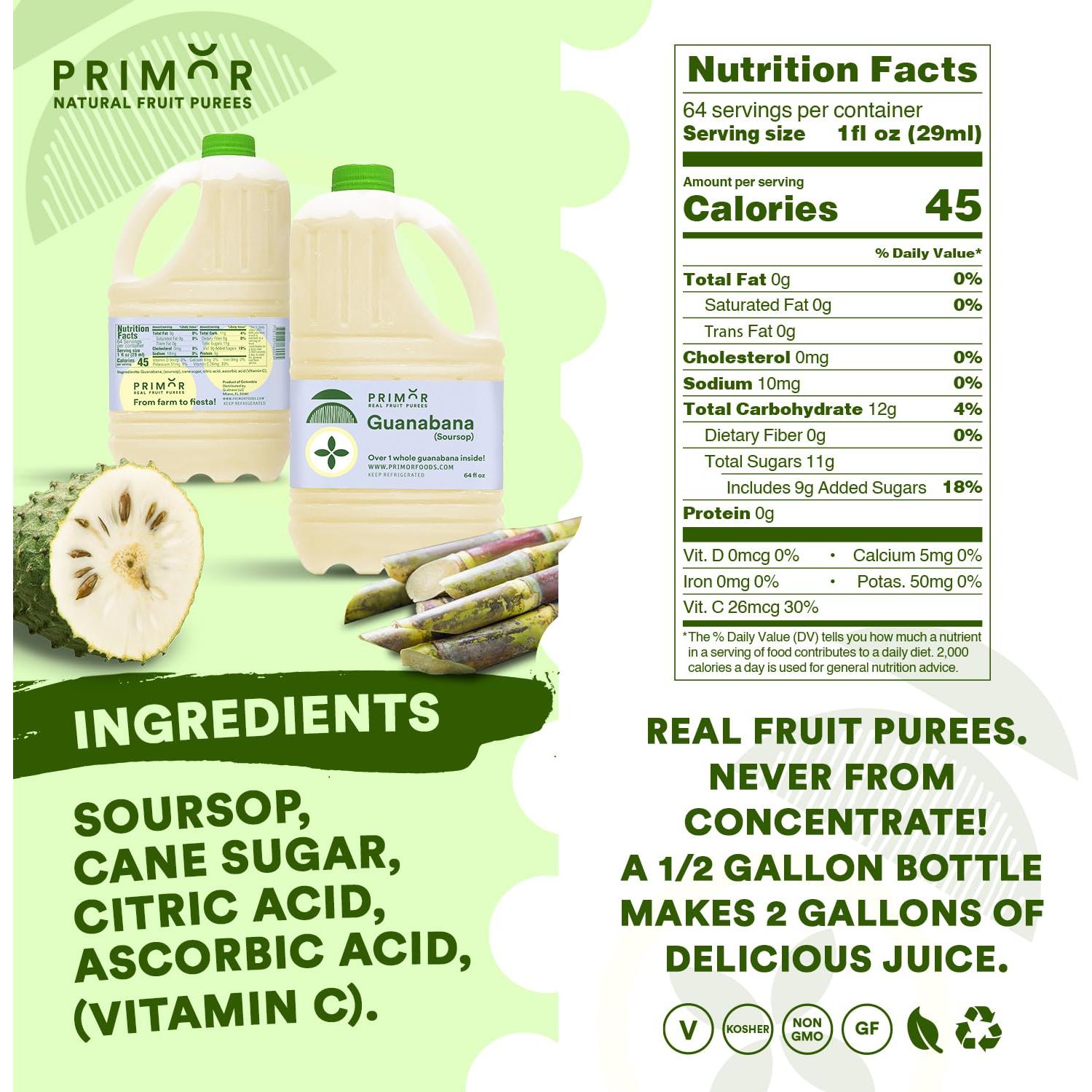 Purés de Fruta Primor 1.89L Fruta de la Pasión - Sabor Auténtico