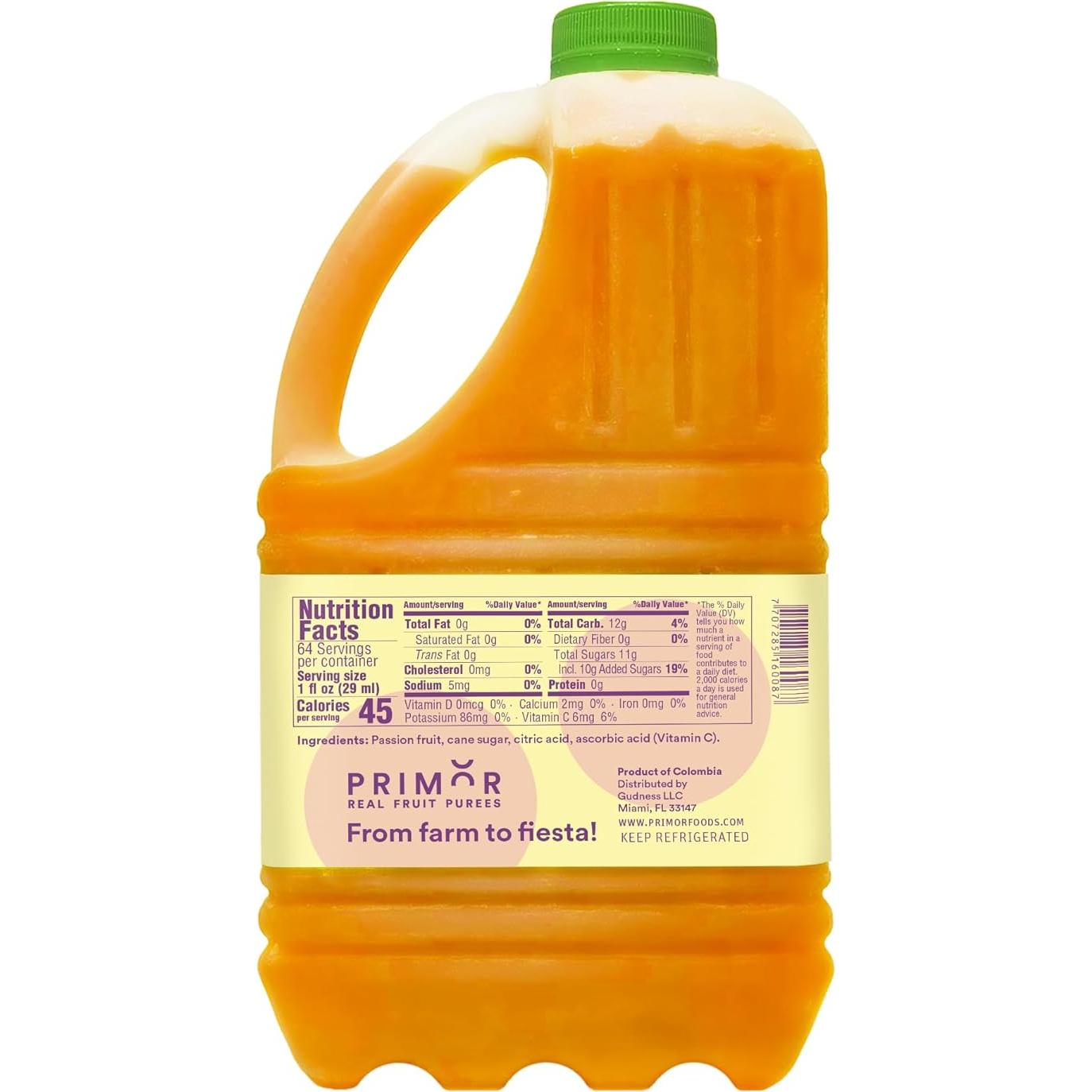 Purés de Fruta Primor 1.89L Fruta de la Pasión - Sabor Auténtico