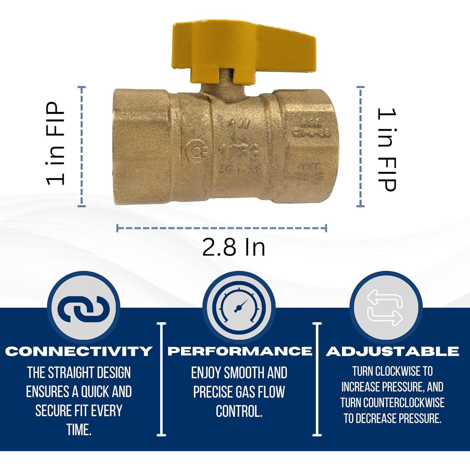 Válvula de gas FIP 1" XFITTING 2 piezas 0.72 kg