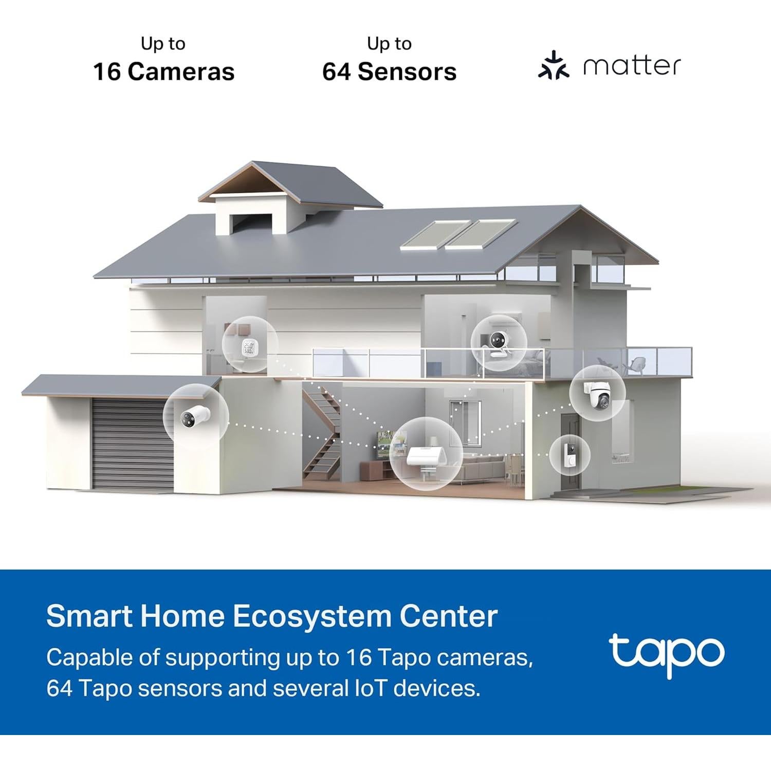 Hub Inteligente Tapo H500 - Controla 16 Cámaras y 64 Sensores
