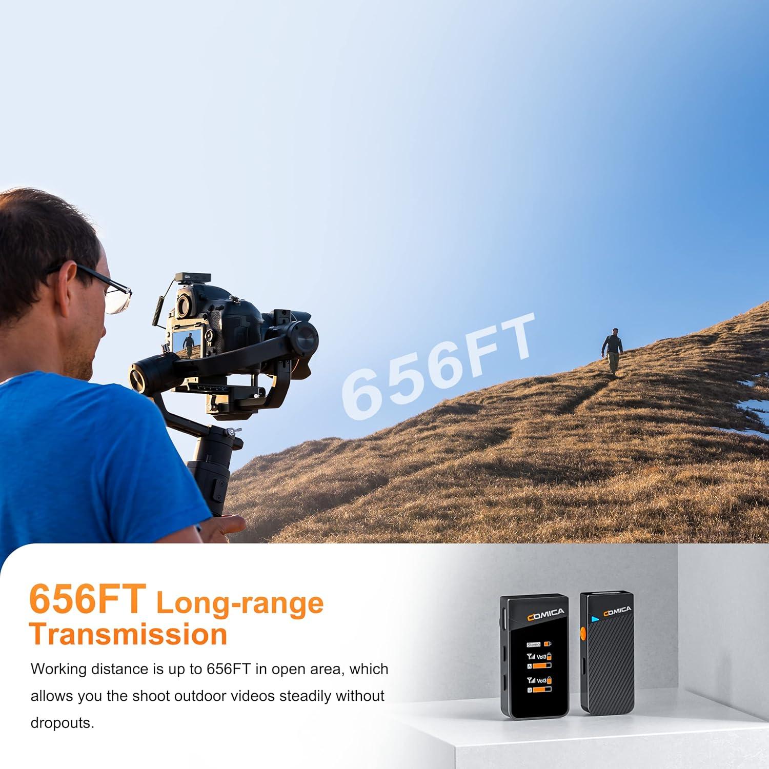 Micrófono Lavalier Inalámbrico COMICA Vimo C1 con Cancelación de Ruido